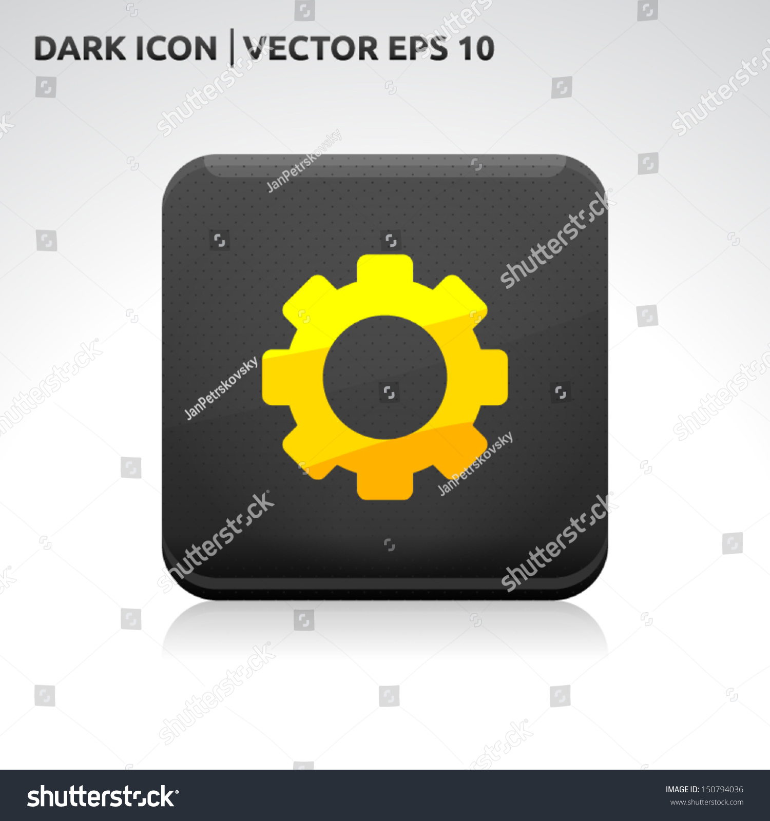 Settings Icon Color Dark Black Gold Stock Vector 150794036 Shutterstock