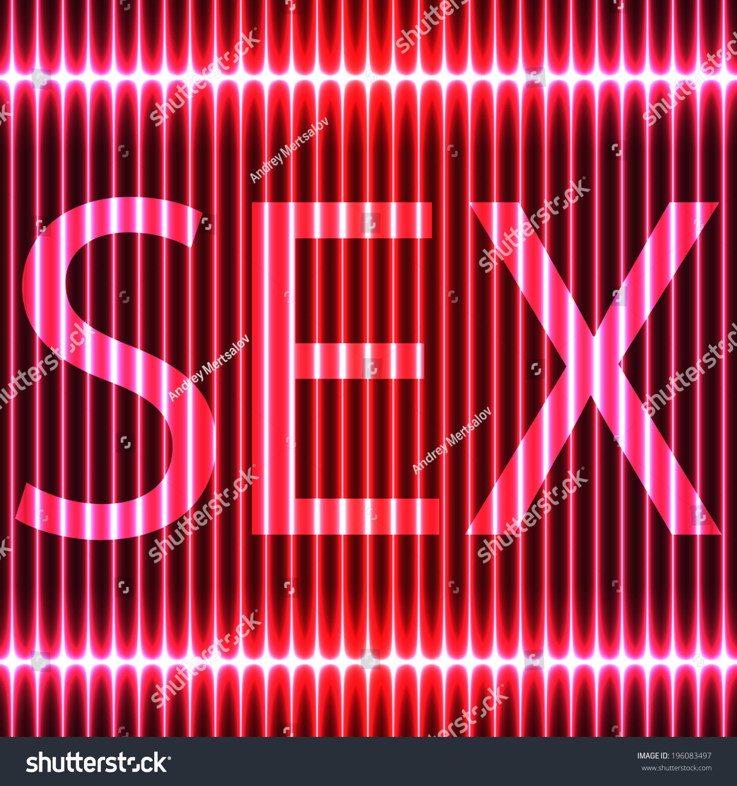 Sex Neon Signboard Red Background Vertical Stock Vector 196083497 Shutterstock 