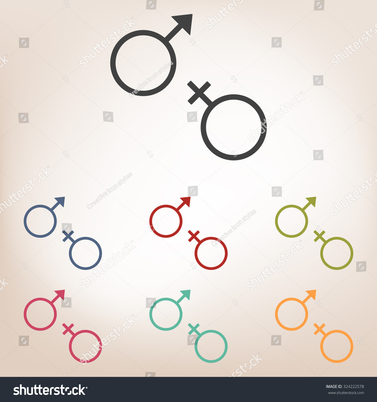 Sex Symbol Icon Set Vector Illustration Shutterstock