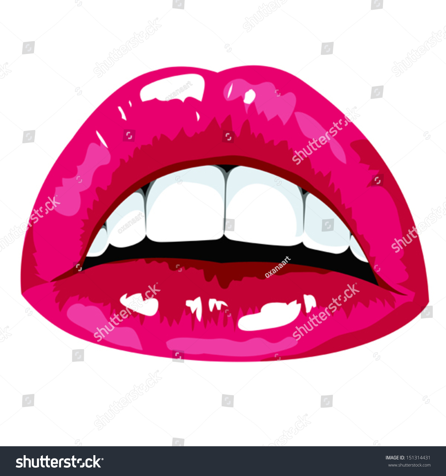 Sexy Pink Lips Vector Illustration Can Be Used For Beauty And Health