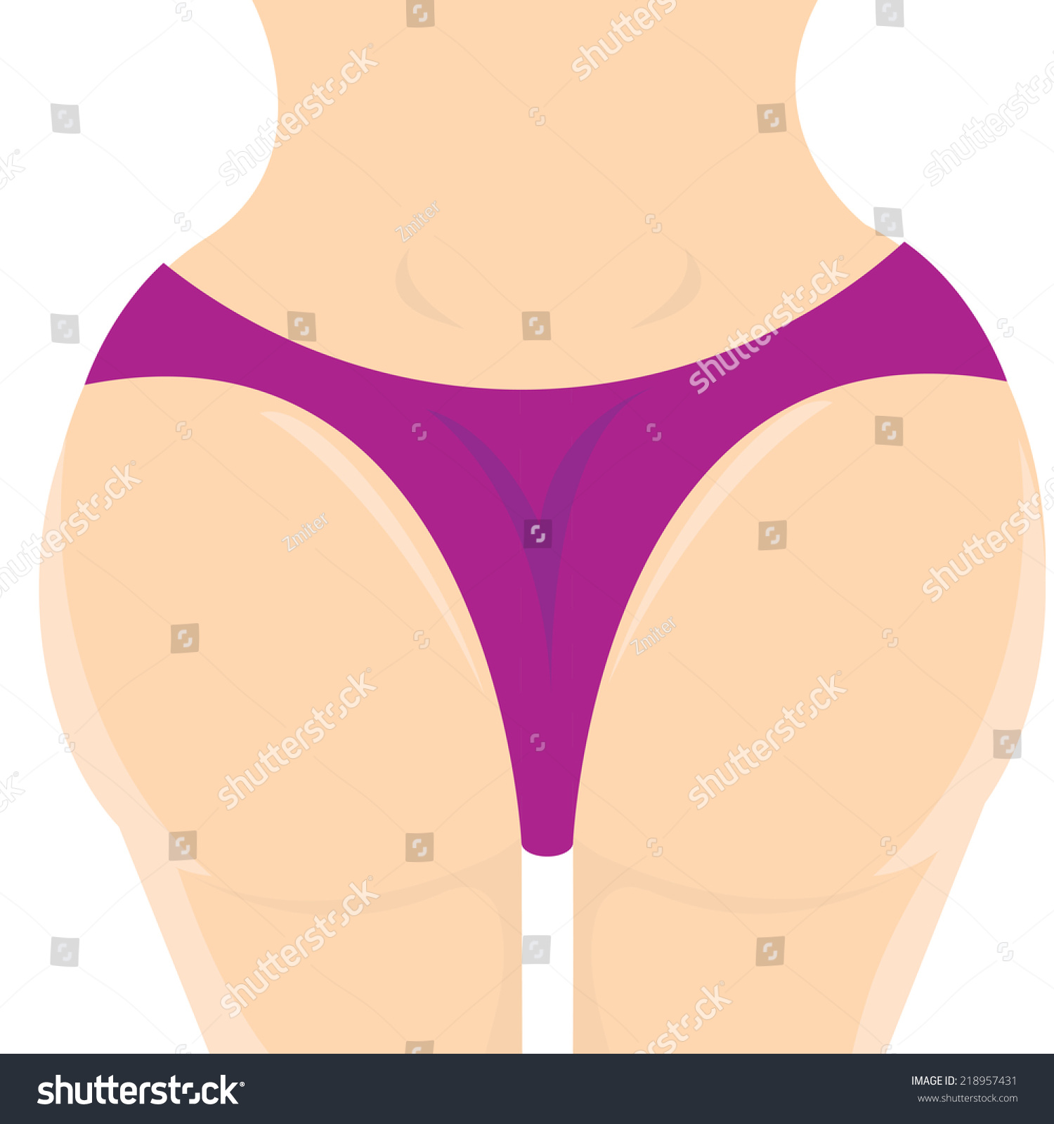 Sexy Woman Ass Vector Illustration Stock Vector Royalty Free 218957431