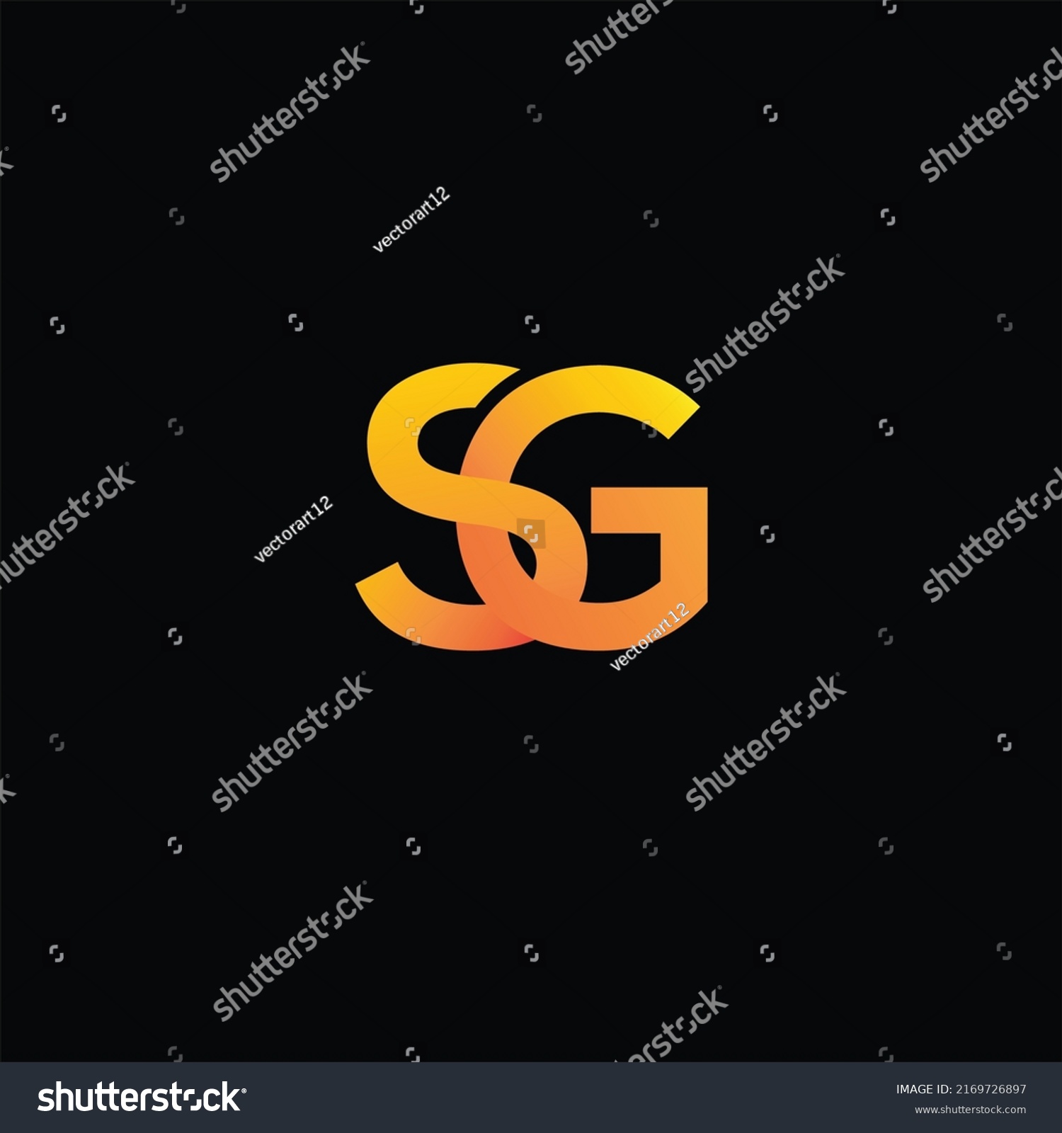 Sg Letter Logo Design Vector Template Stock Vector Royalty Free