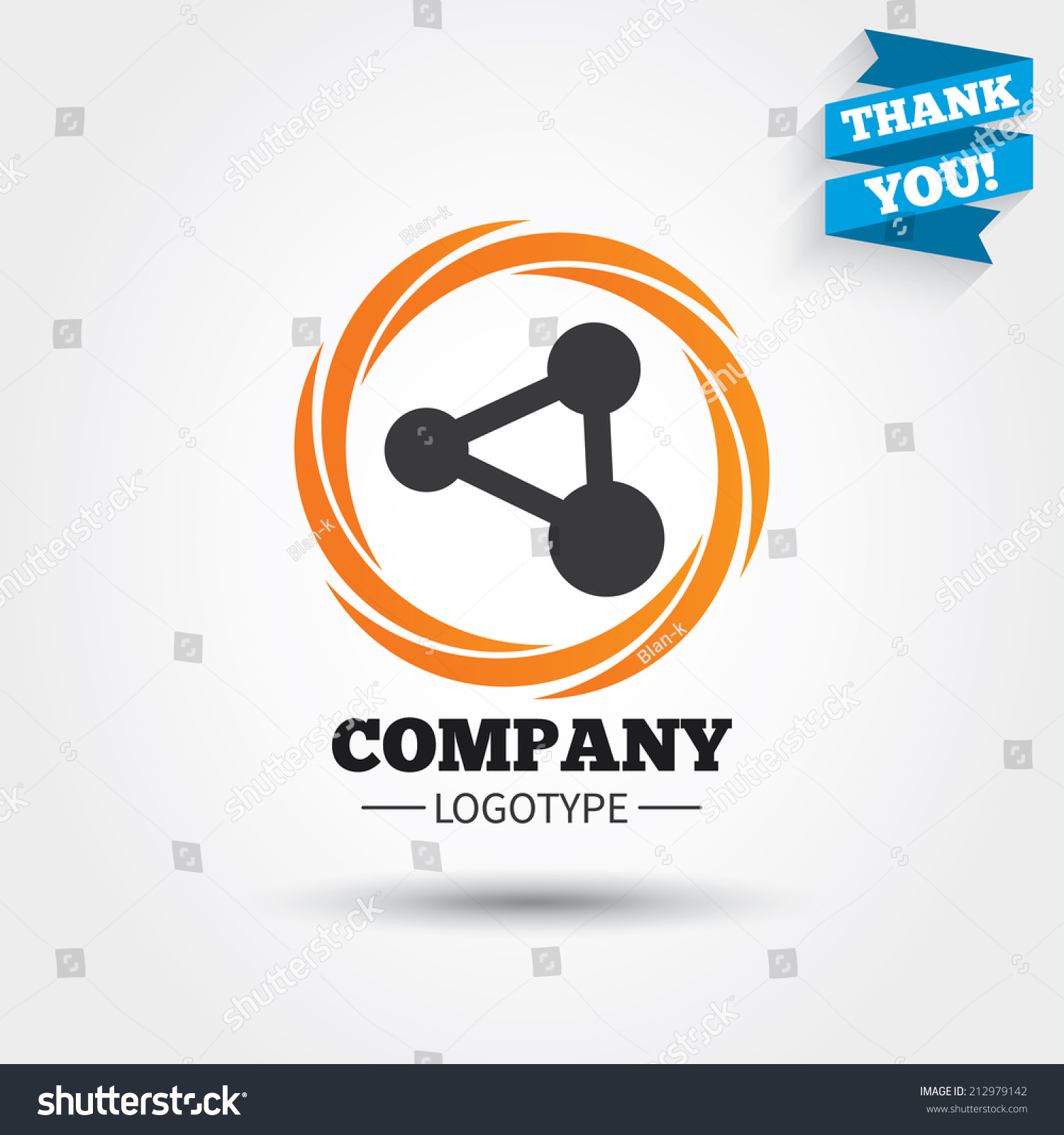 Share Sign Icon Link Technology Symbol Stock Vector 212979142