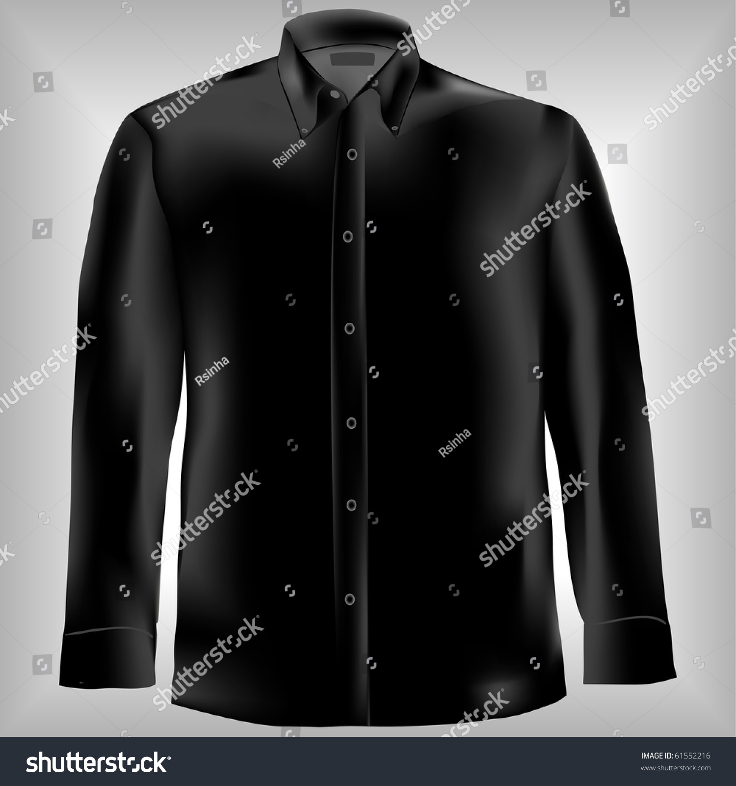 Download Shirt Black With Button Down Shirt With Long Sleeves ...