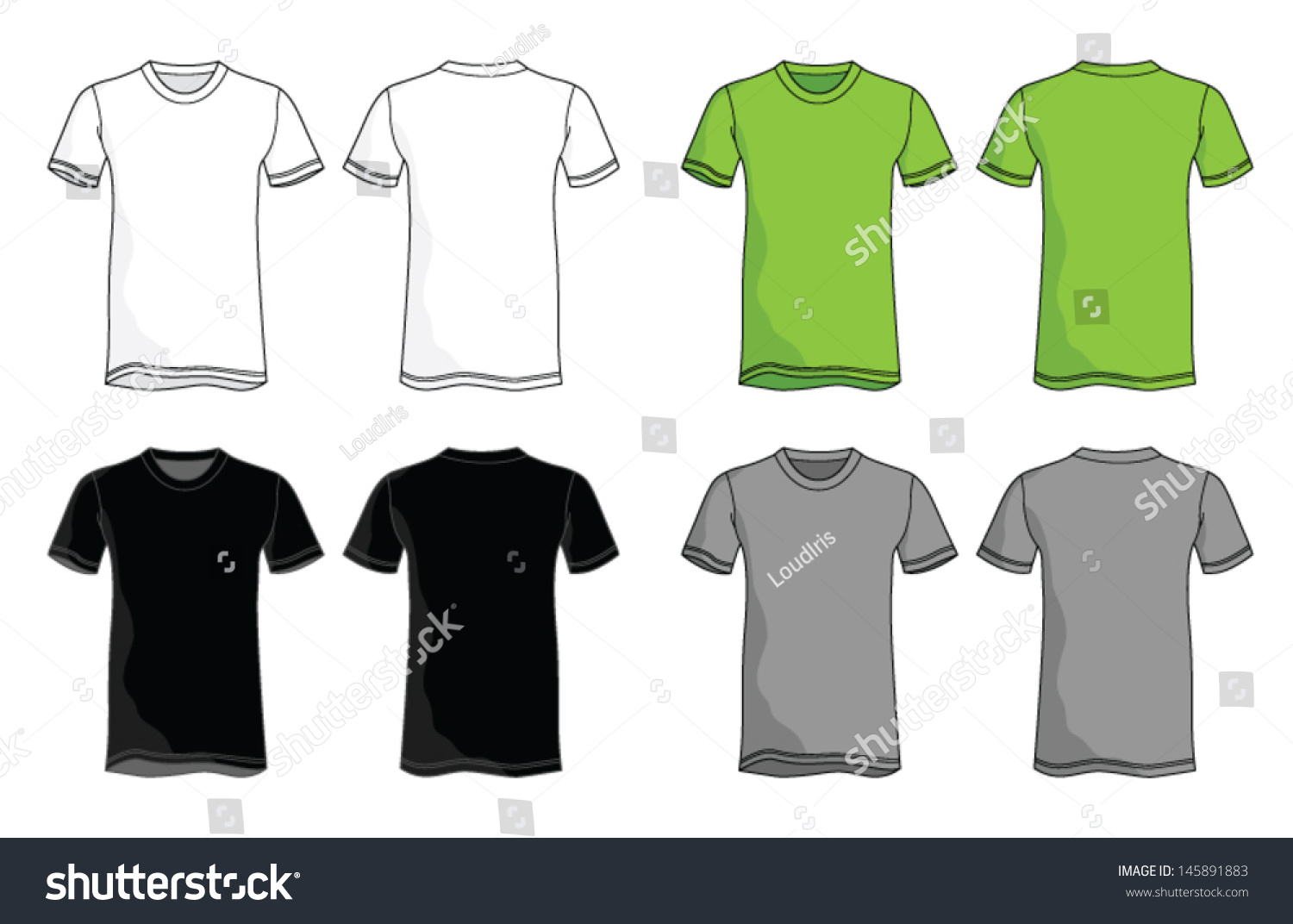 Shirt Vector Template - 145891883 : Shutterstock