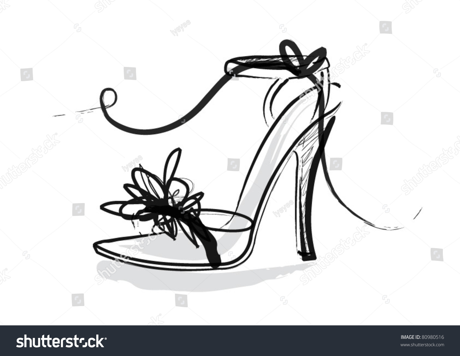 Shoe Stock Vector Illustration 80980516 : Shutterstock