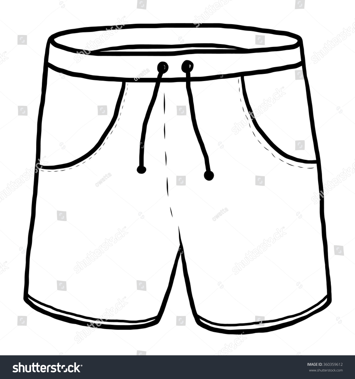 Shorts Templates Black And White Vector Stock Vector | Adobe Stock