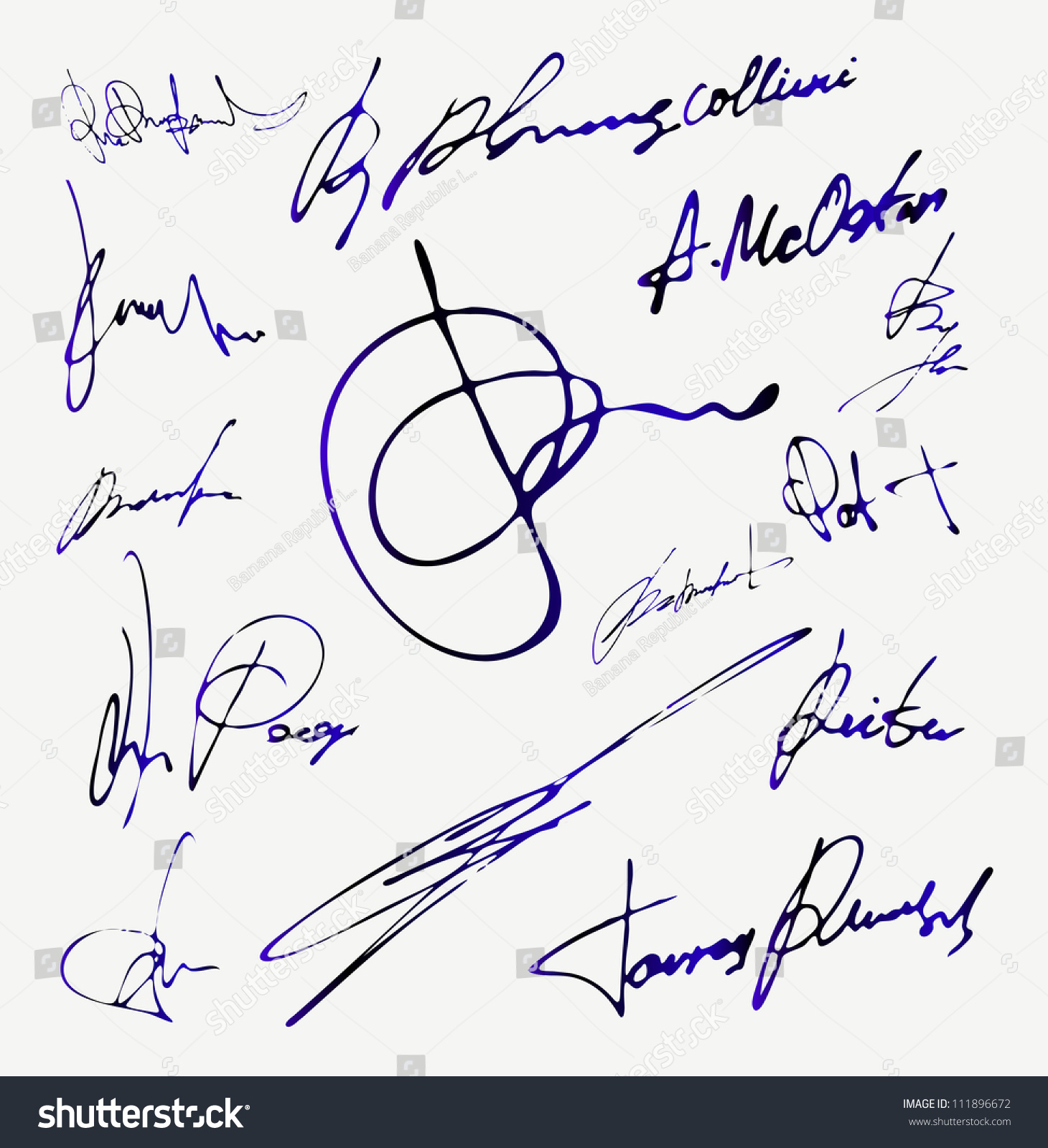 Signature Vector Autograph Name 111896672 Shutterstock