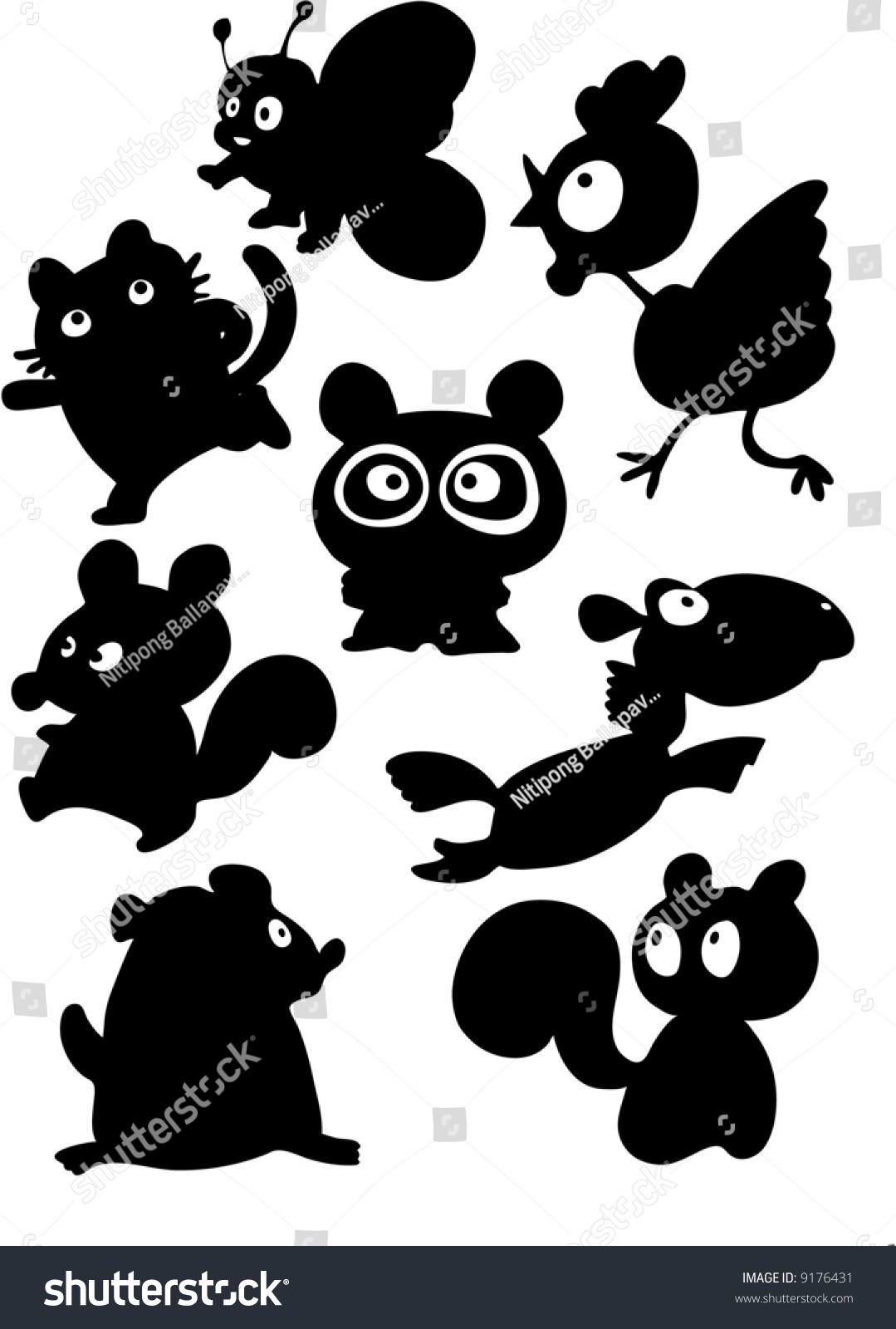 Silhouette Stock Vector Illustration 9176431 : Shutterstock