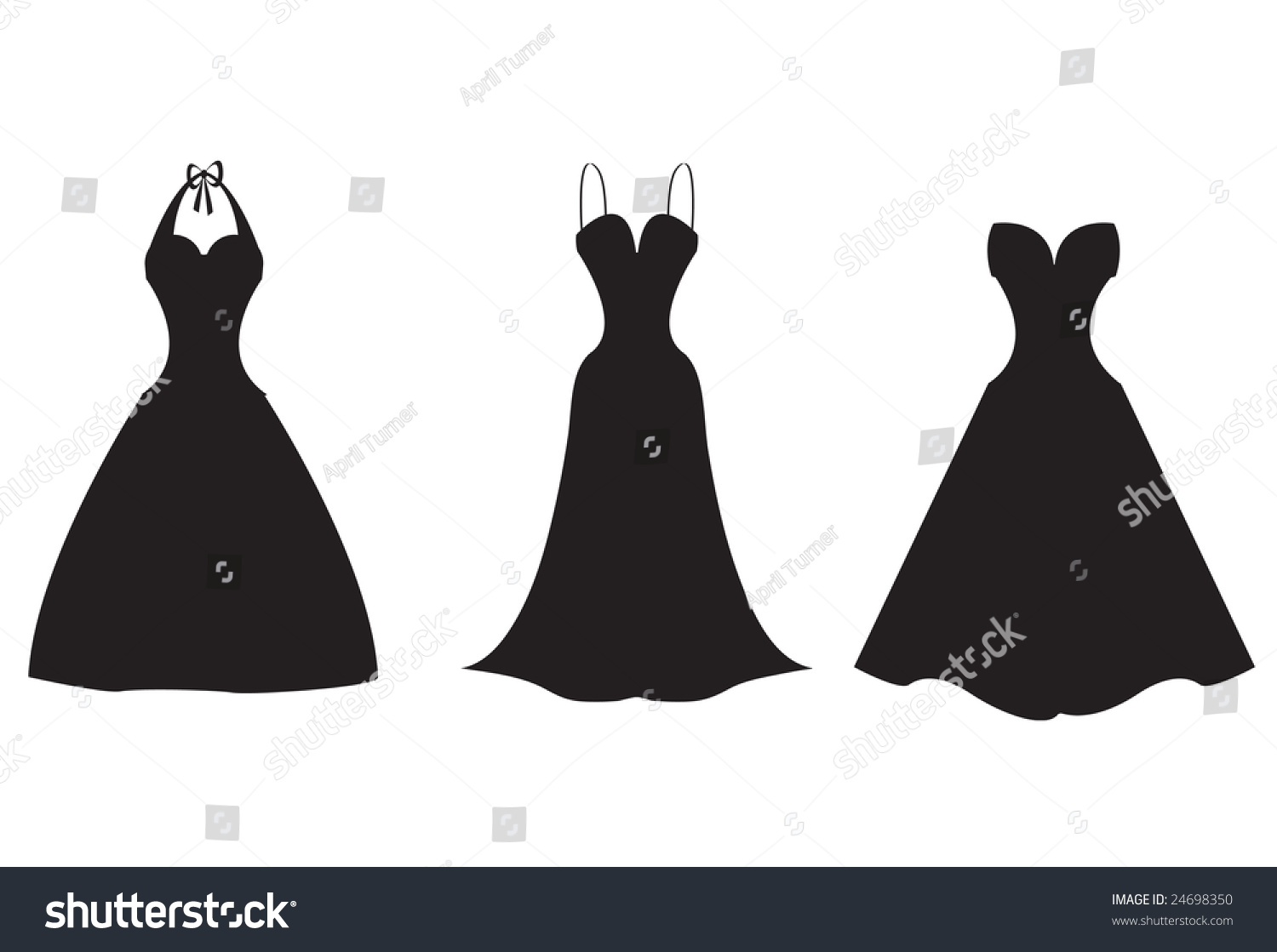 Black Dress Silhouette Clip Art