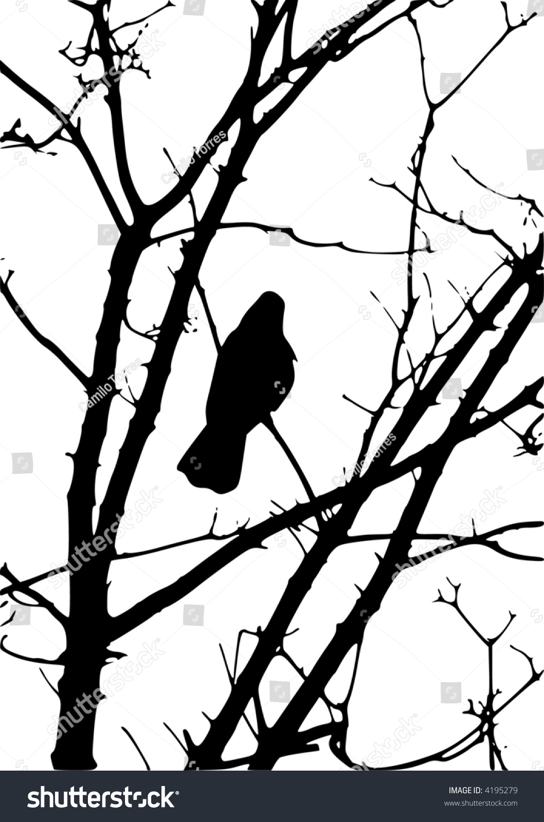 Three black crows sat on a tree