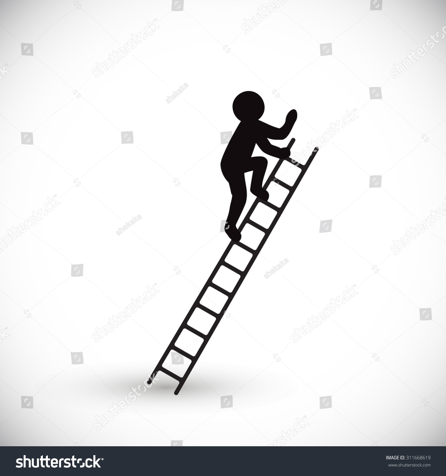 clipart man climbing stairs - photo #31