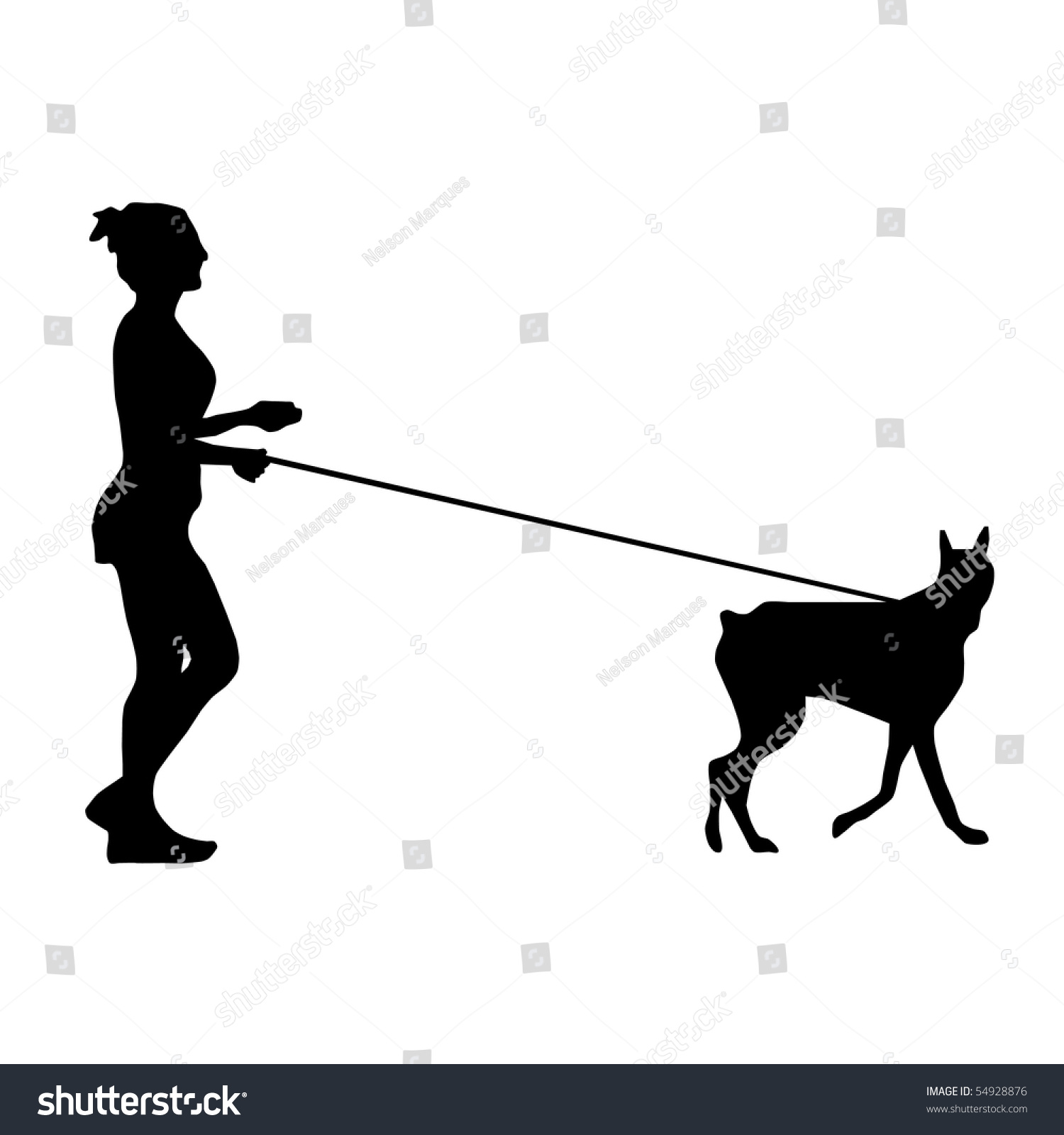 free clipart woman walking dog - photo #50