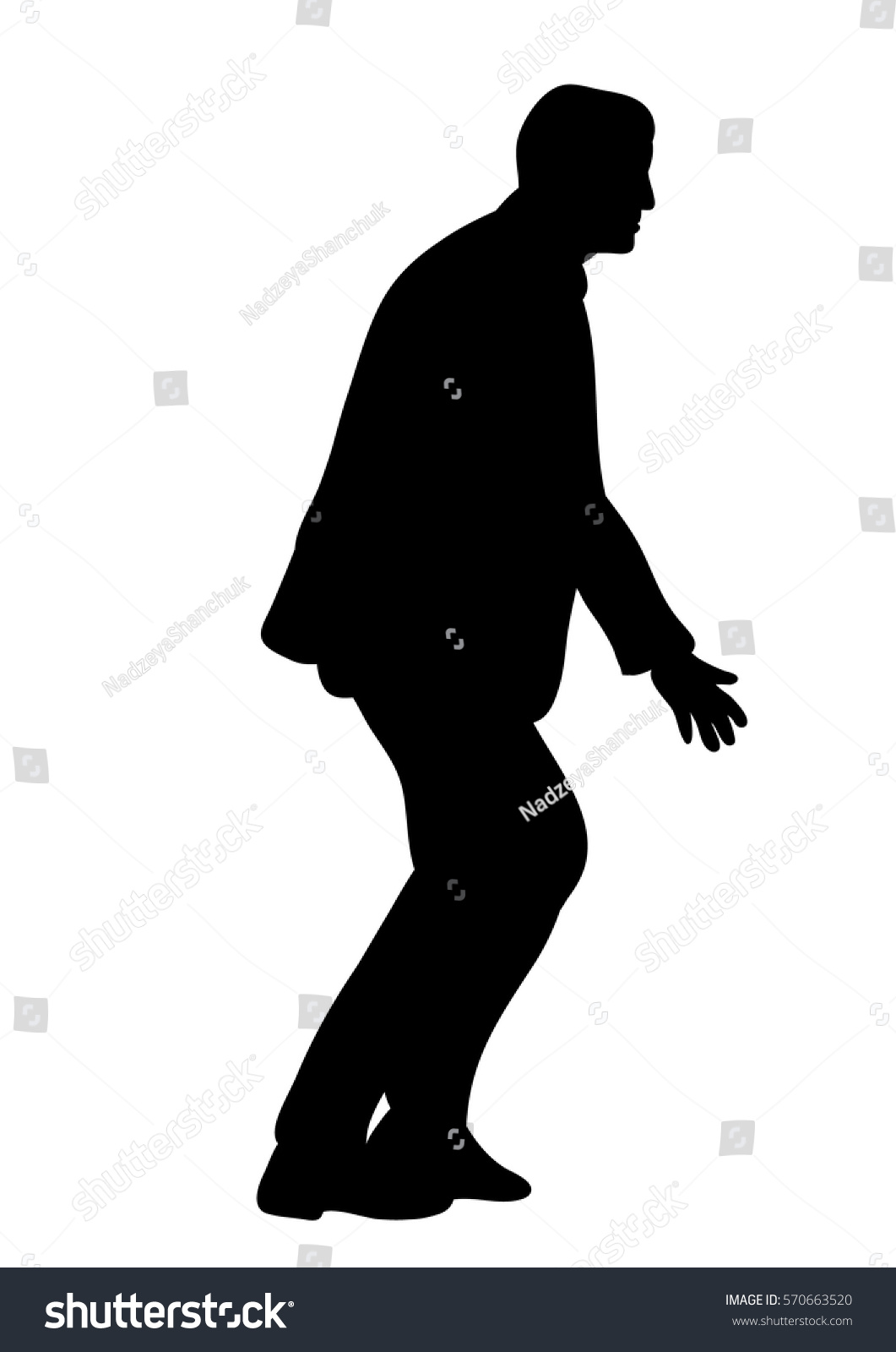 Silhouette Man Stock Vector Royalty Free 570663520