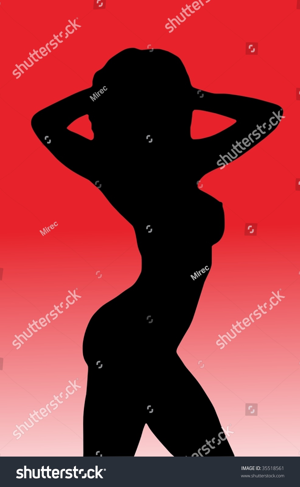 Silhouette Of Sexi Woman Vector 35518561 Shutterstock 