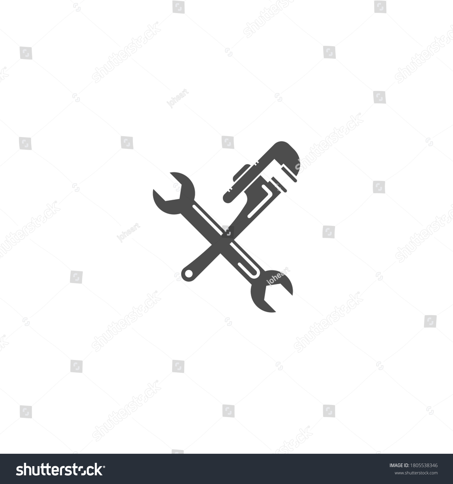 Silhouette Plumbing Icon Vector Illustration Stock Vector Royalty Free