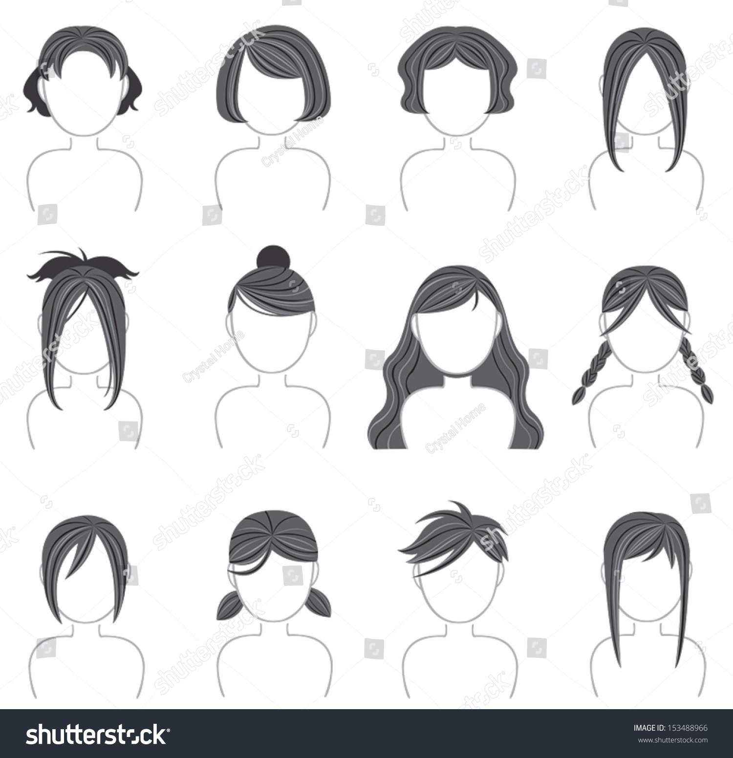 hairstyles clip art free - photo #46