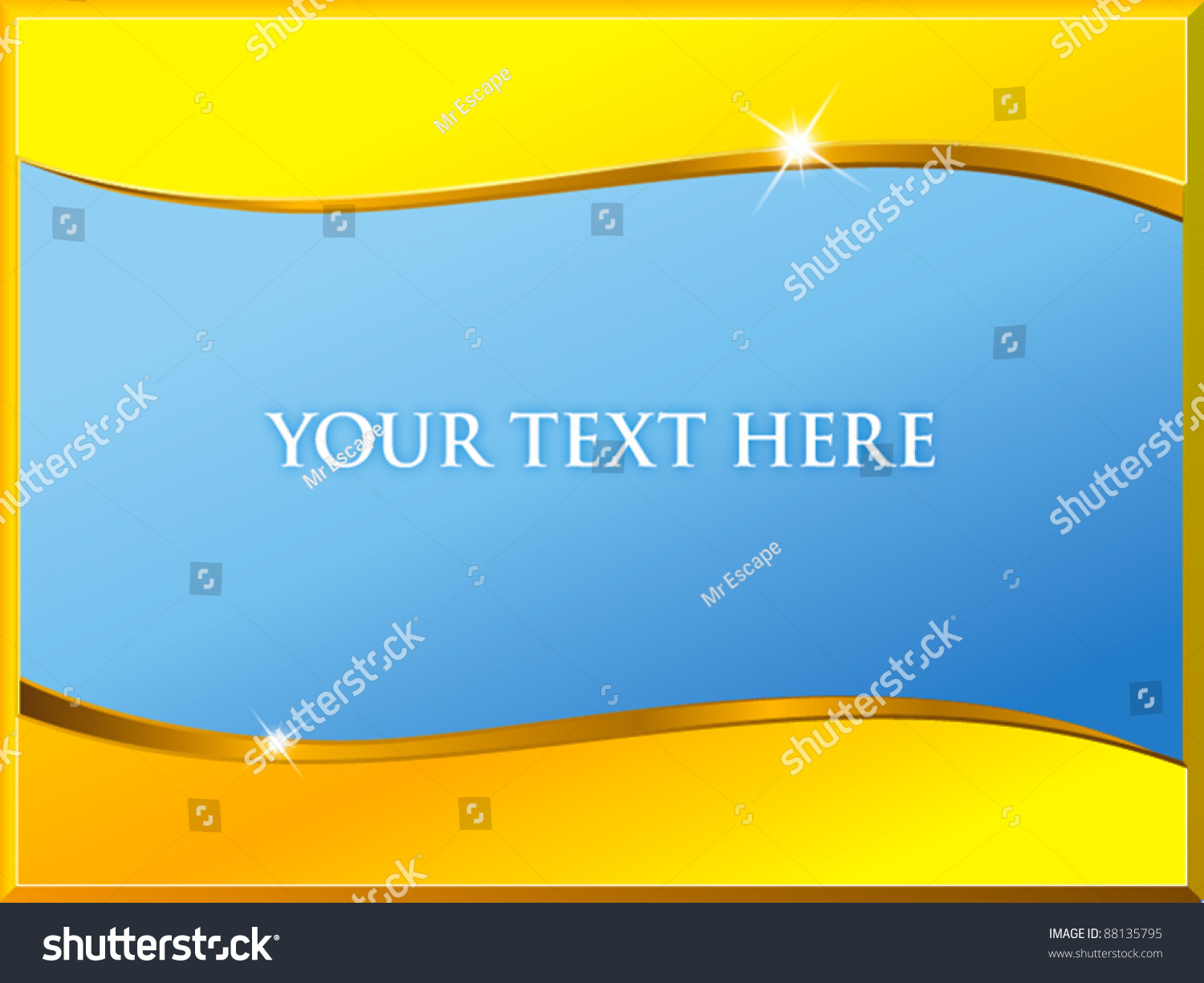 Simple Gold Box Frame Stock Vector Illustration 88135795 : Shutterstock