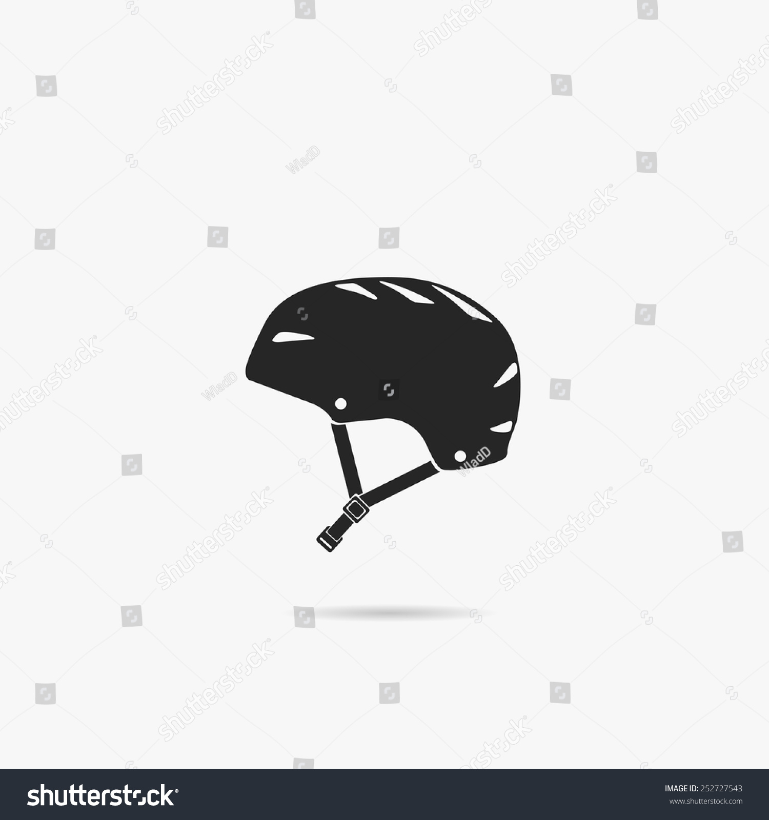 Simple Icon Helmet. Stock Vector Illustration 252727543 : Shutterstock
