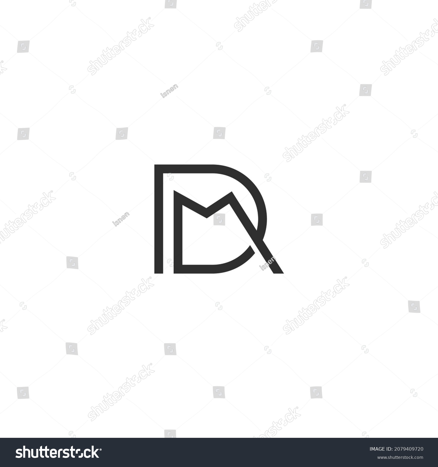 Simple Initial Dm Md Monogram Logo Stock Vector Royalty Free