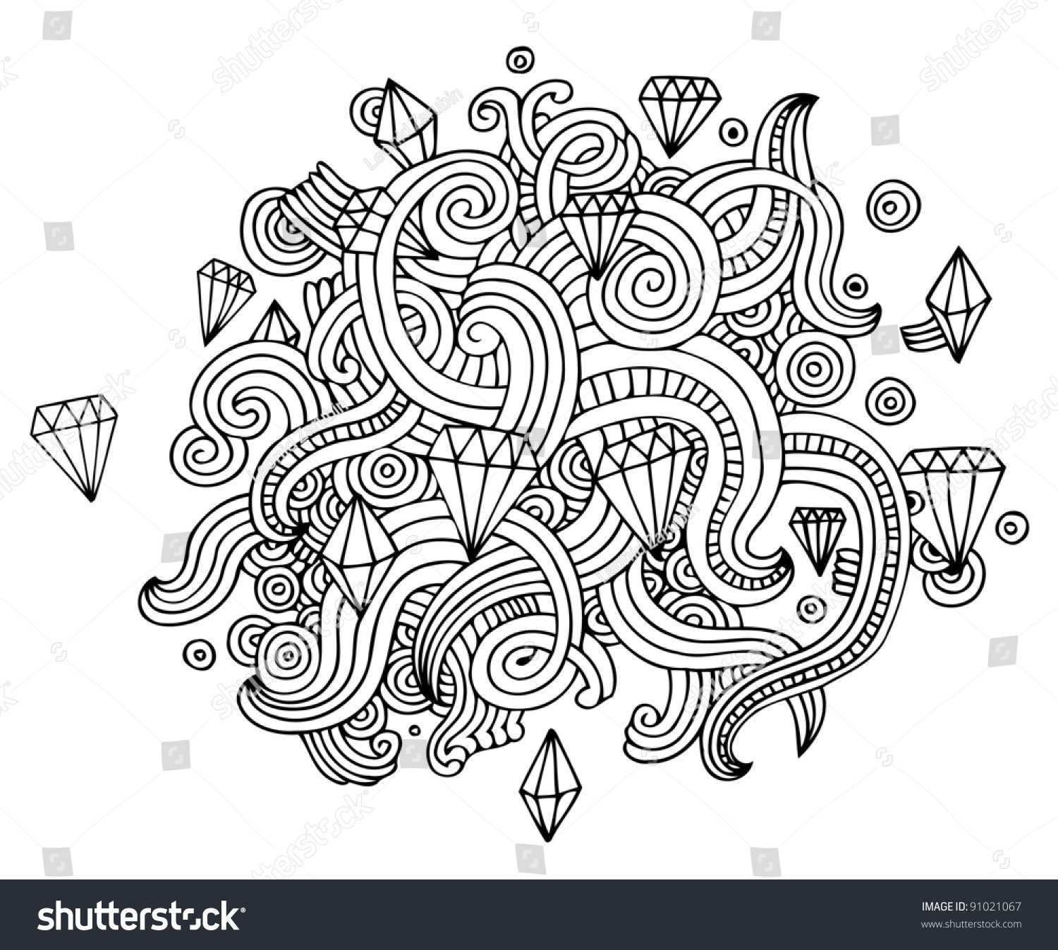 Simple Swirl Stock Vector Illustration 91021067 : Shutterstock