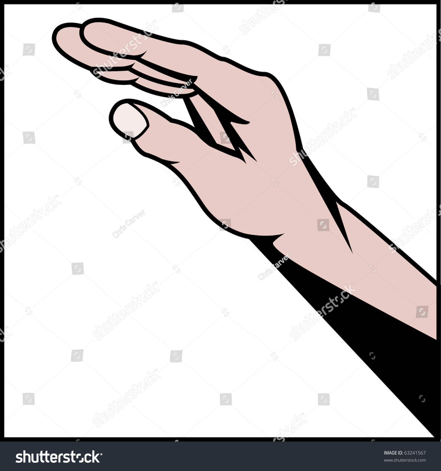 Single Hand Reaching Stock Vector Illustration 63241567 : Shutterstock