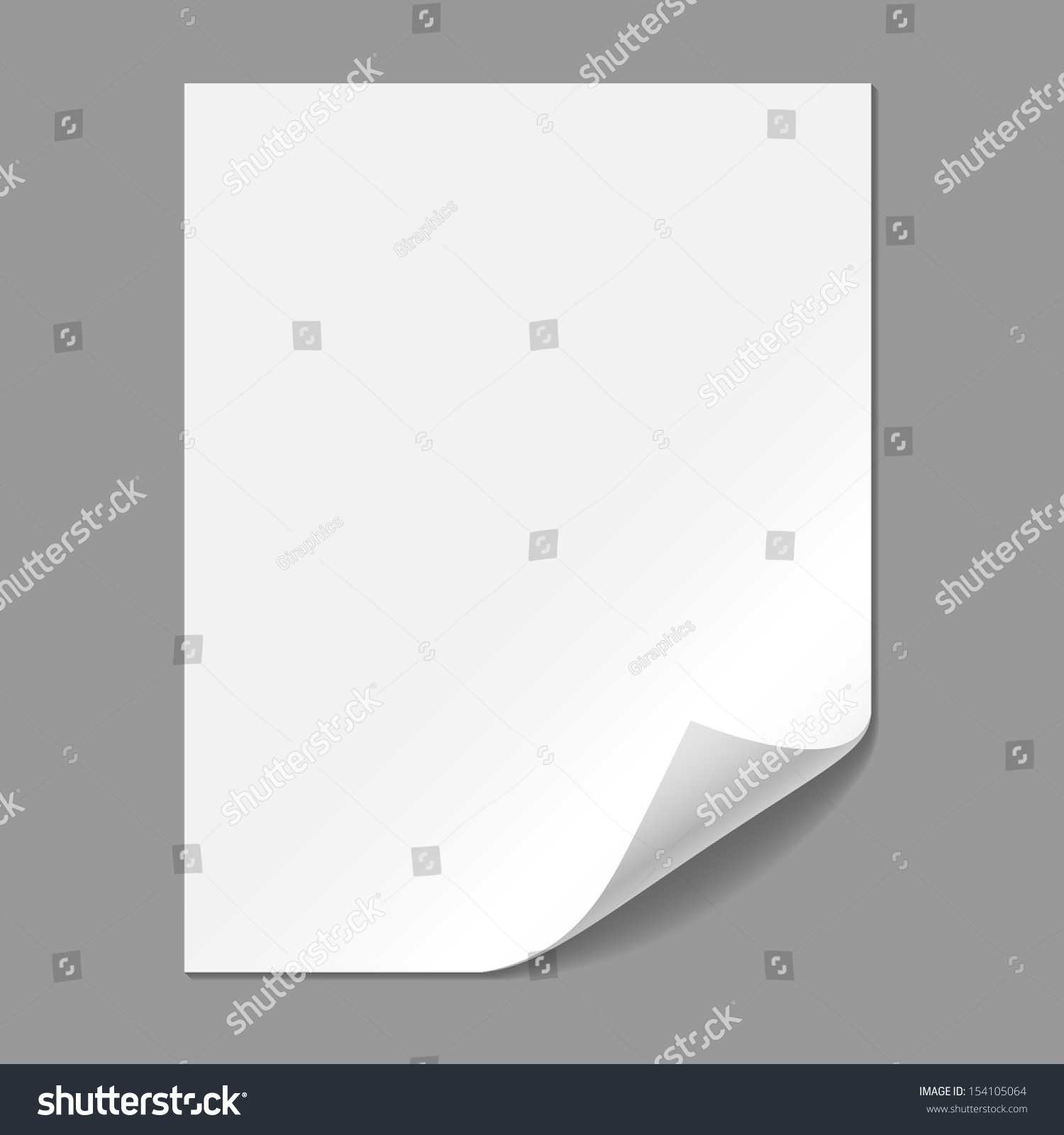 Single Paper Page With Folding Corner - Single Piece Of Paper With 