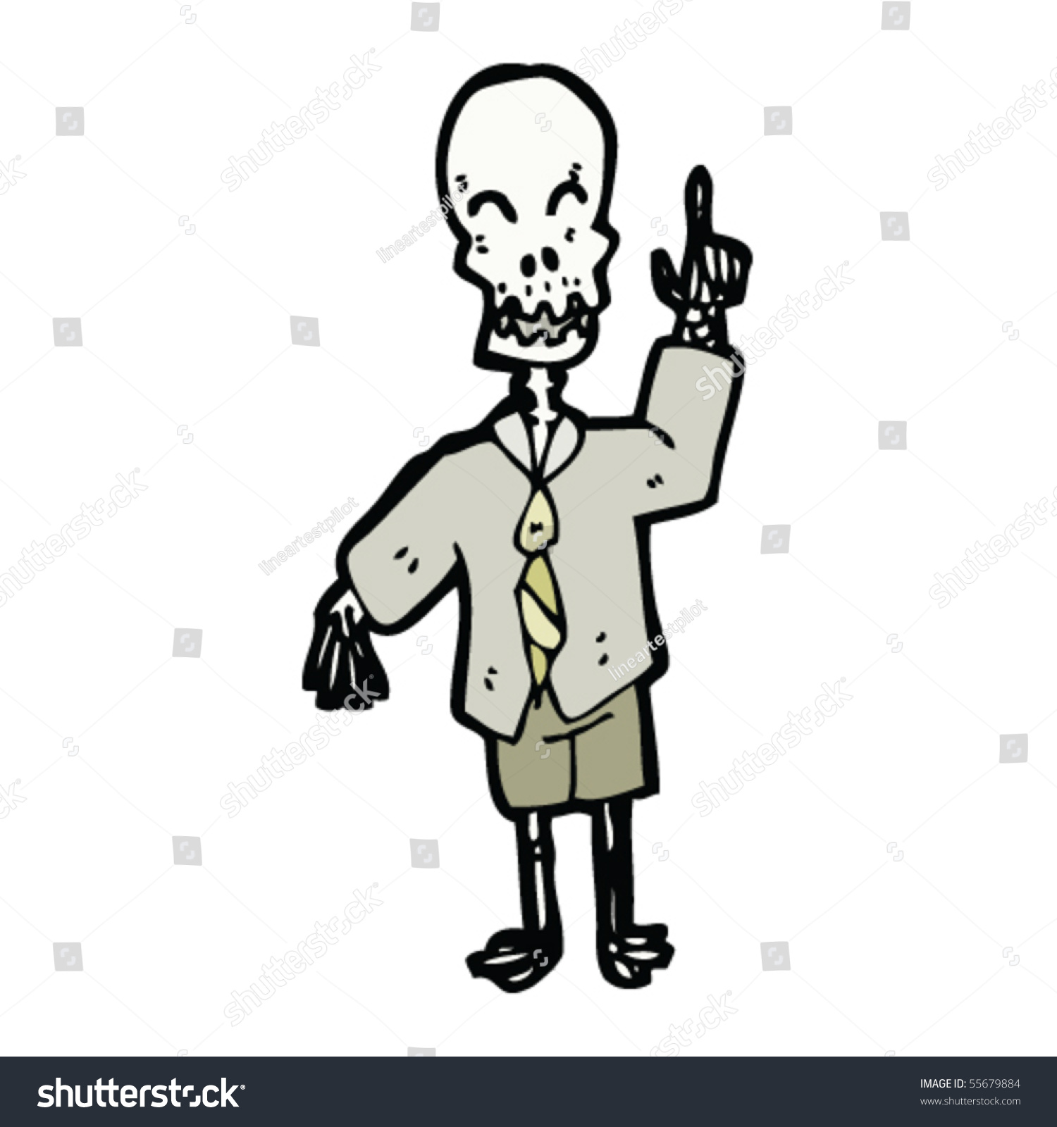 Skeleton Cartoon Stock Vector Illustration 55679884 : Shutterstock