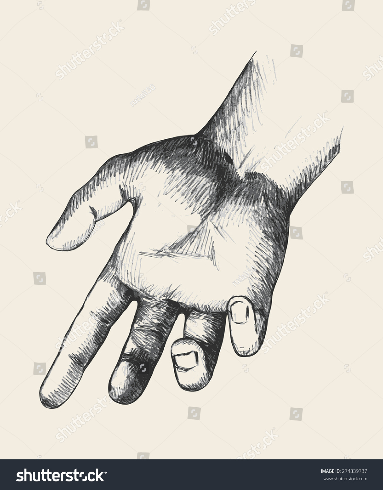 Sketch Illustration Of A Reaching Hand - 274839737 : Shutterstock