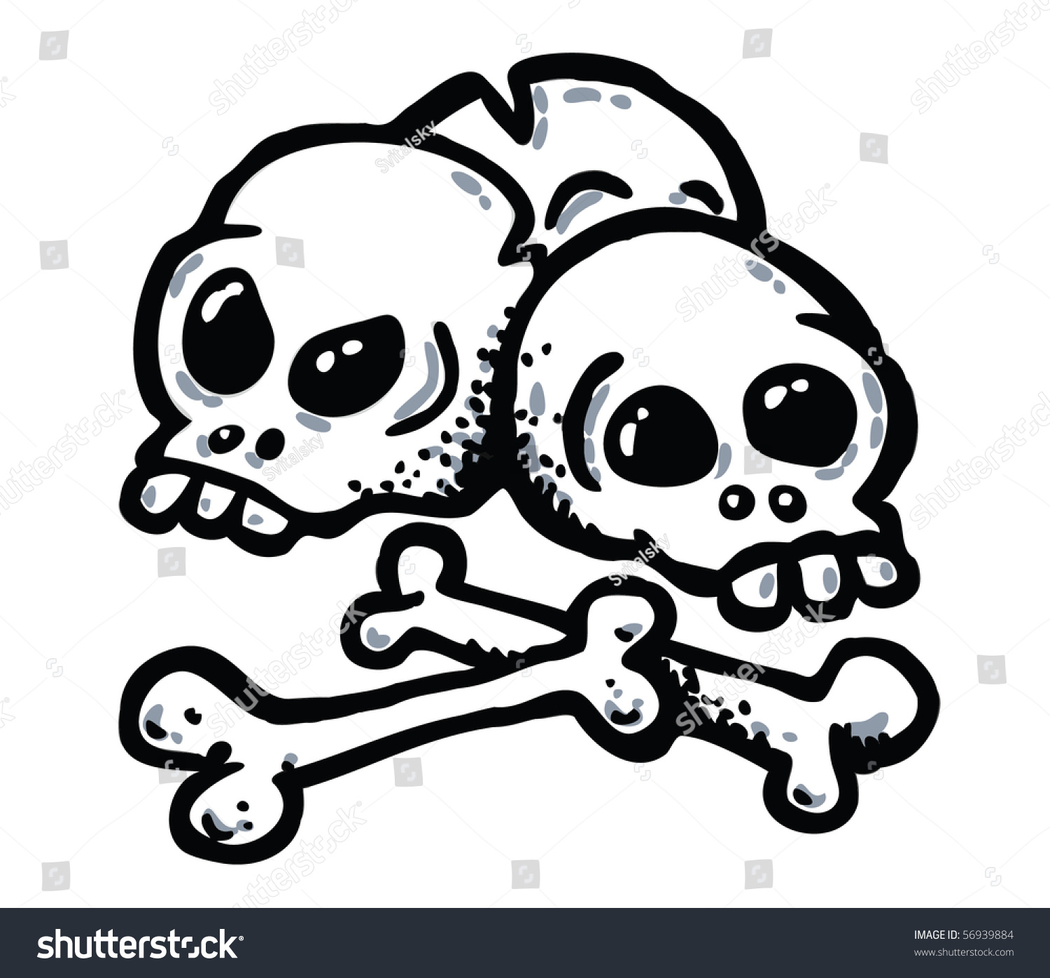 Skull And Bones Illustration - 56939884 : Shutterstock