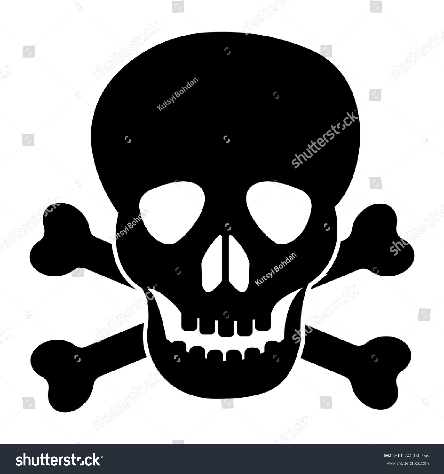 Skull Crossbones Stock Vector 240930766 - Shutterstock