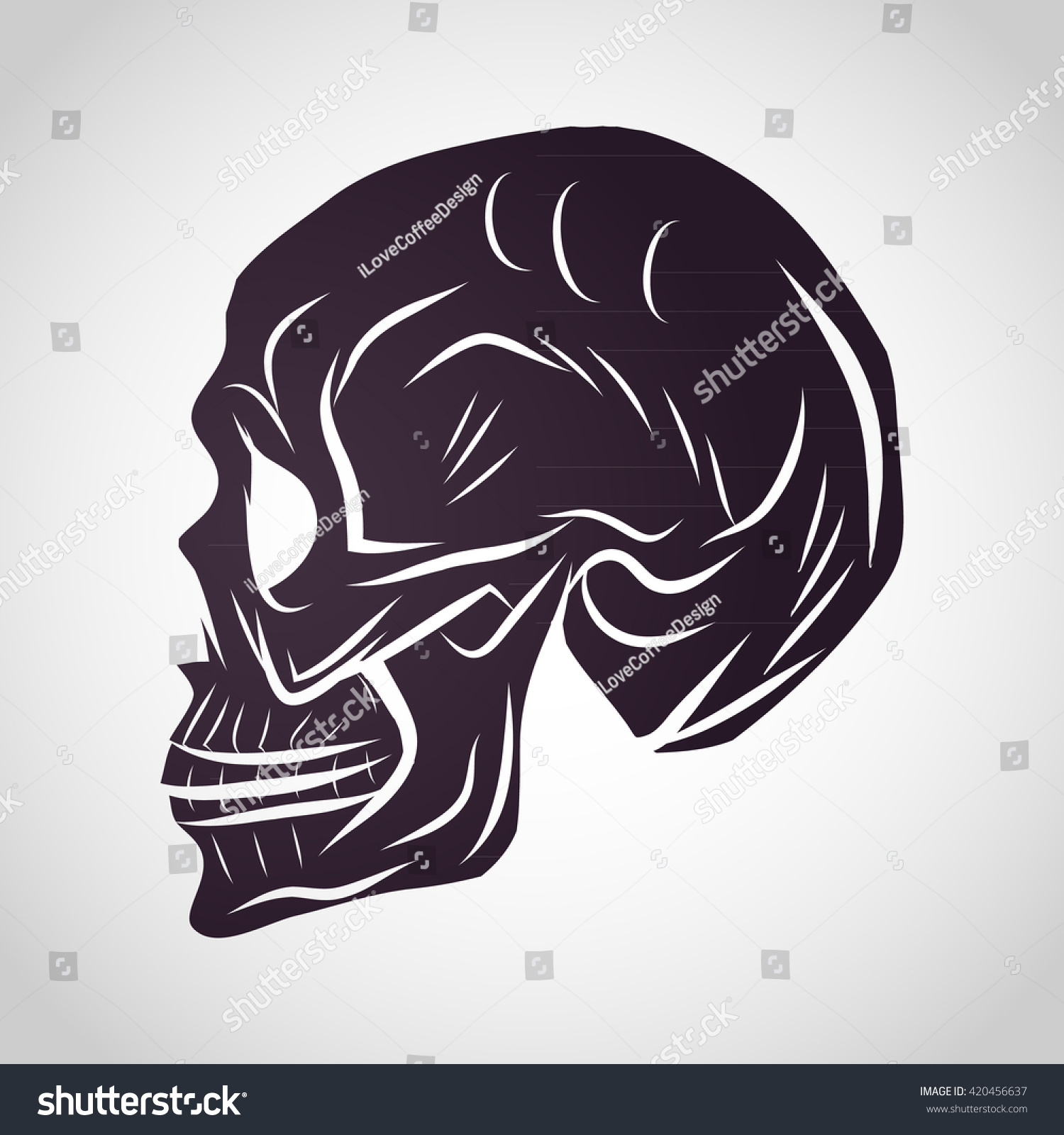 Skull Logo Stock Vector 420456637 : Shutterstock