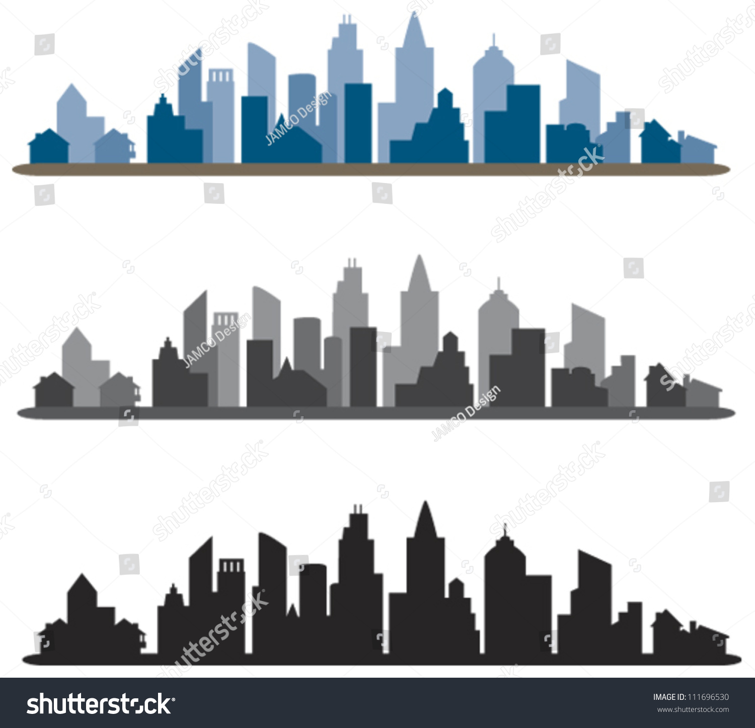 Skyline Design Element Stock Vector 111696530 - Shutterstock