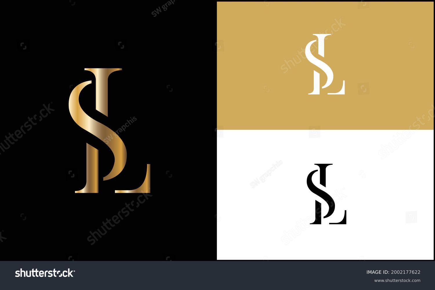 Sl Ls Abstract Letters Logo Monogram Stock Vector Royalty Free