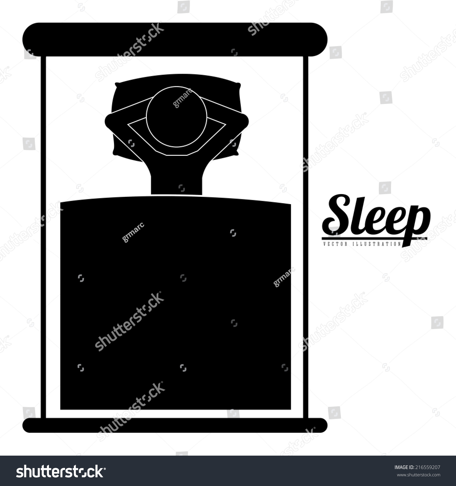 Sleep Design Over White Background Vector Stock Vector Royalty Free