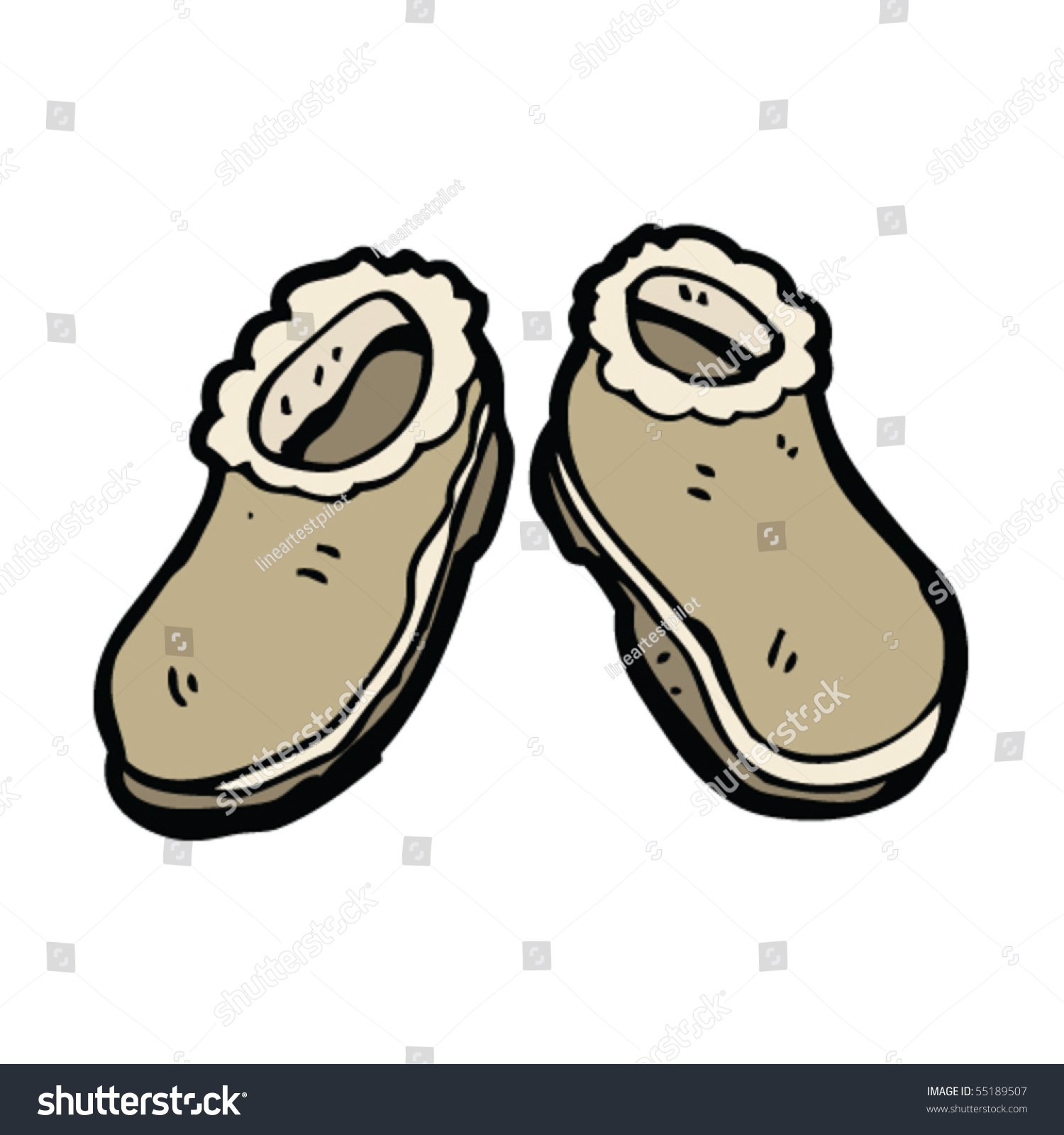 Slippers Cartoon Stock Vector 55189507 - Shutterstock