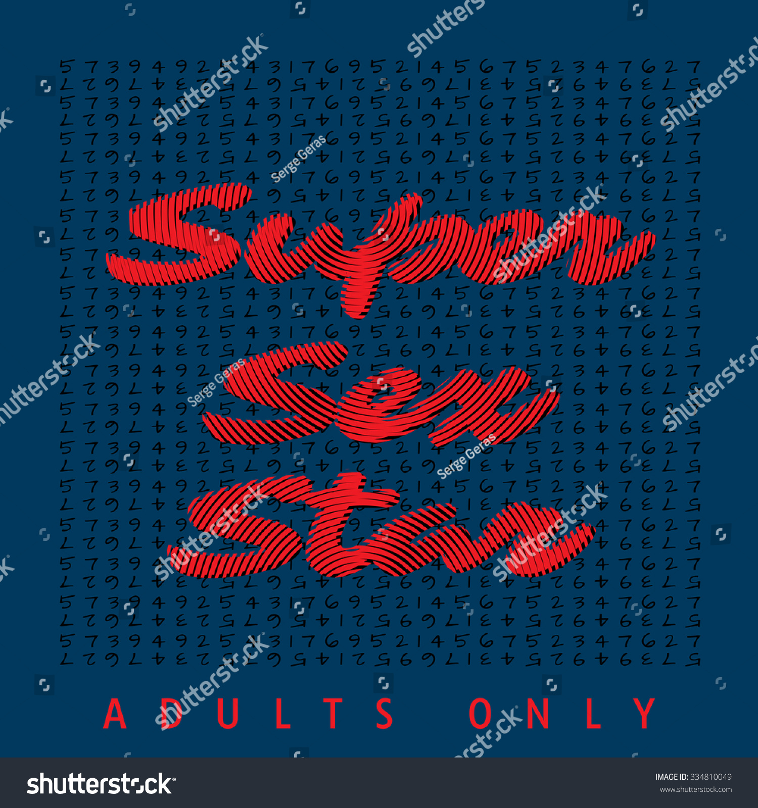 Slogan Super Sex Star Adults Only Vector Illustration Typography 2871