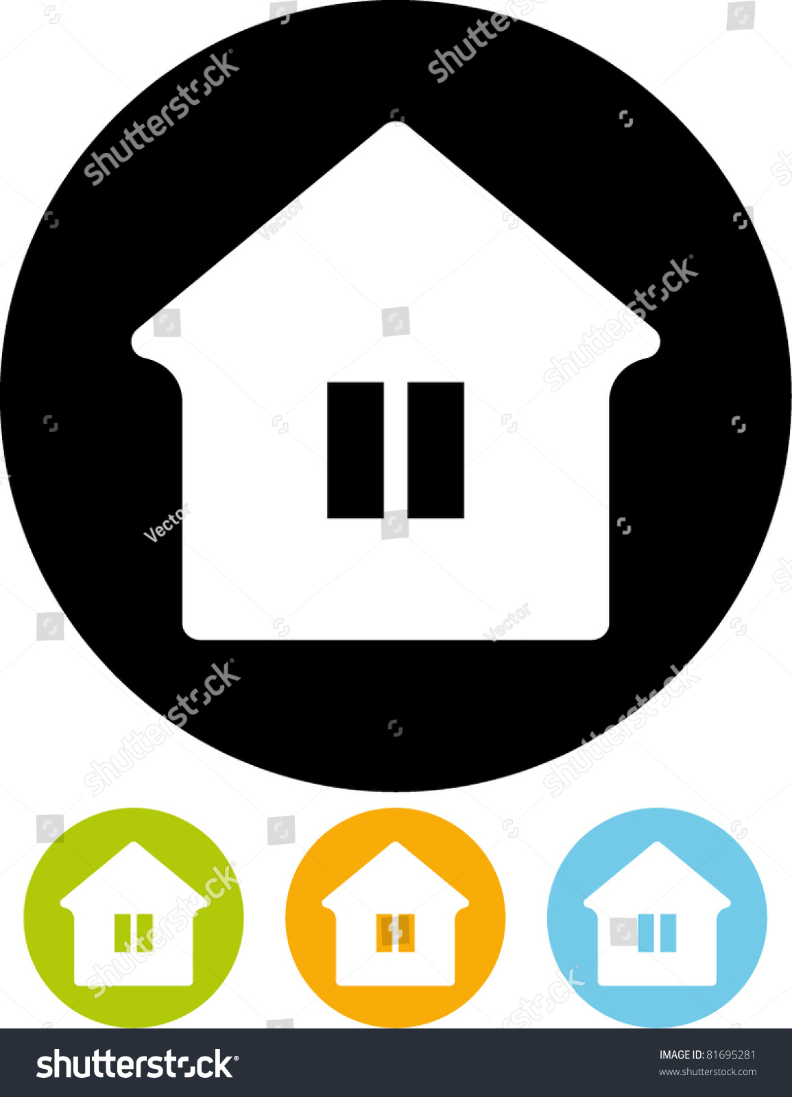 Small House Vector Icon - 81695281 : Shutterstock