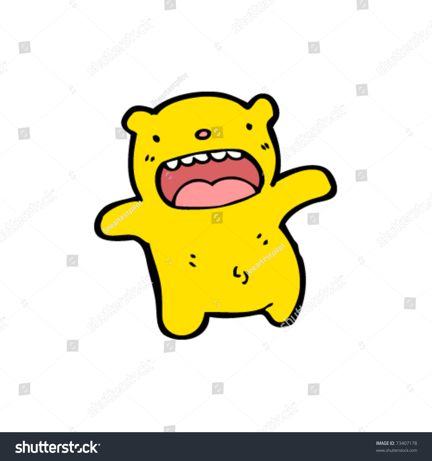 yellow teddy bear cartoon