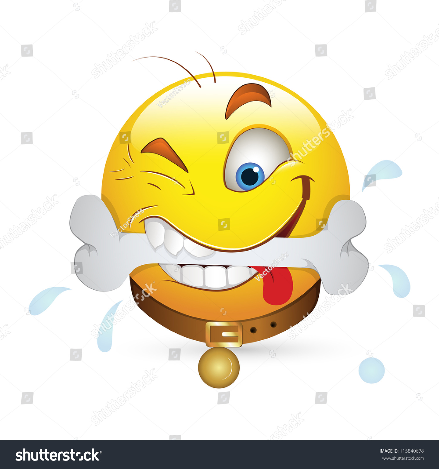Smiley Emoticons Face Vector Dog Expression Stock Vector 115840678