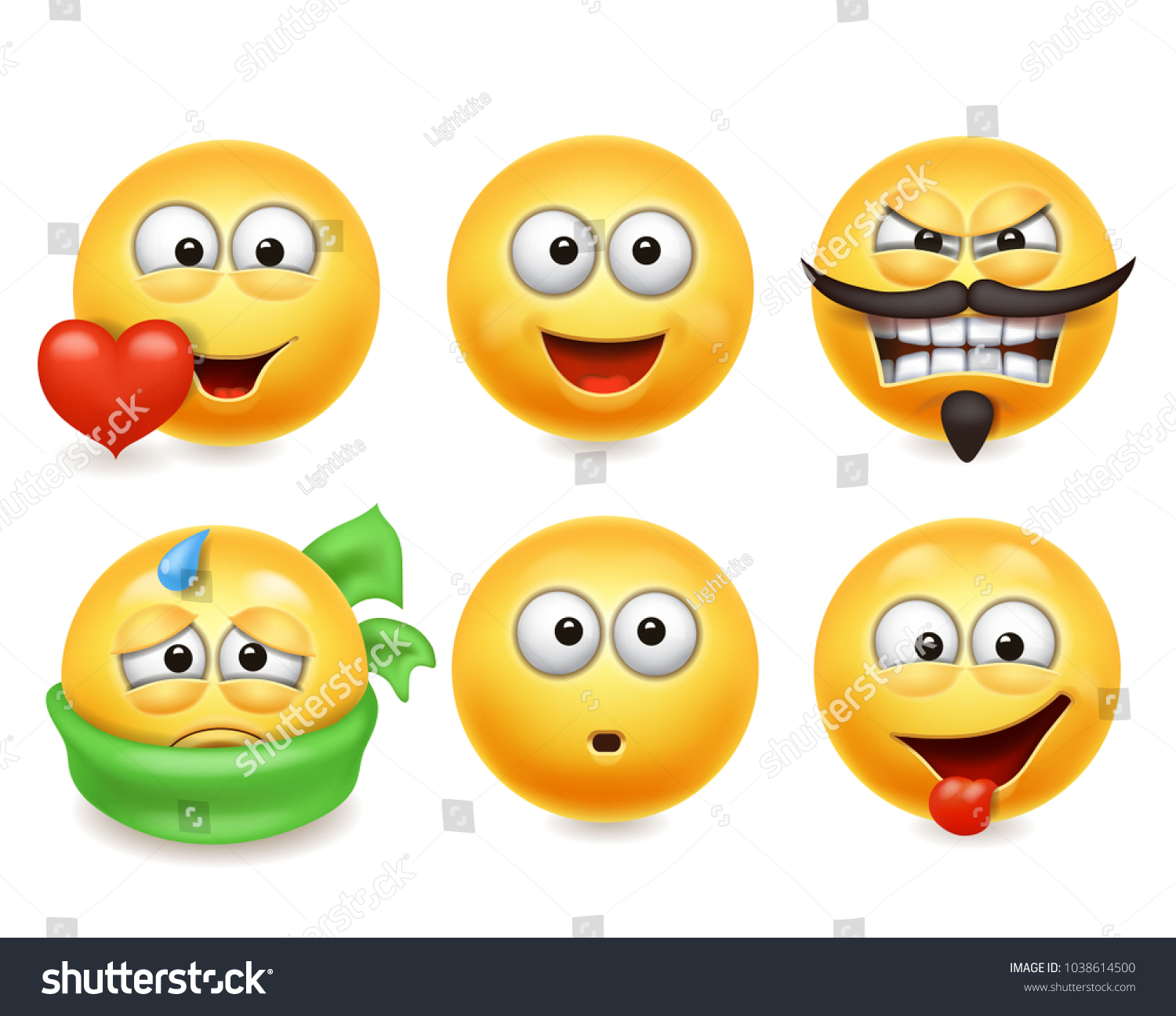 Vektor Stok Smiley Face Icons Funny Faces D Tanpa Royalti 15105 The Best Porn Website 5133