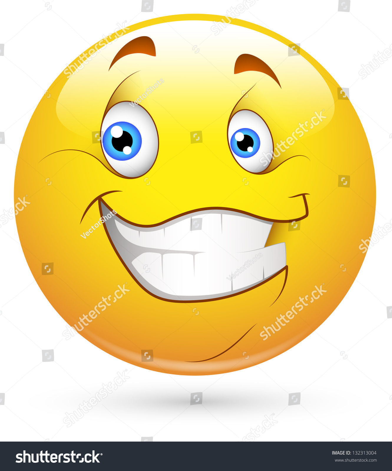 Smiley Vector Illustration - Happy Face - 132313004 : Shutterstock