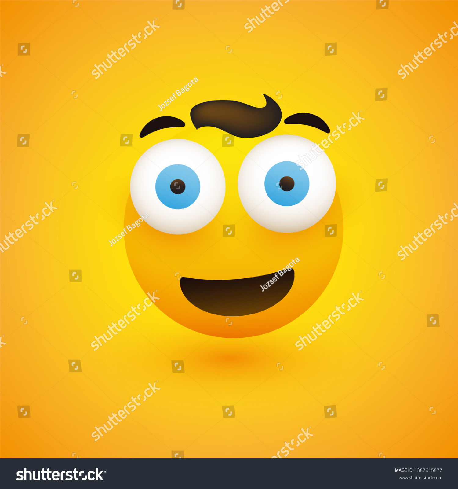 Smiling Emoji Simple Happy Emoticon Pop Stock Vector Royalty Free