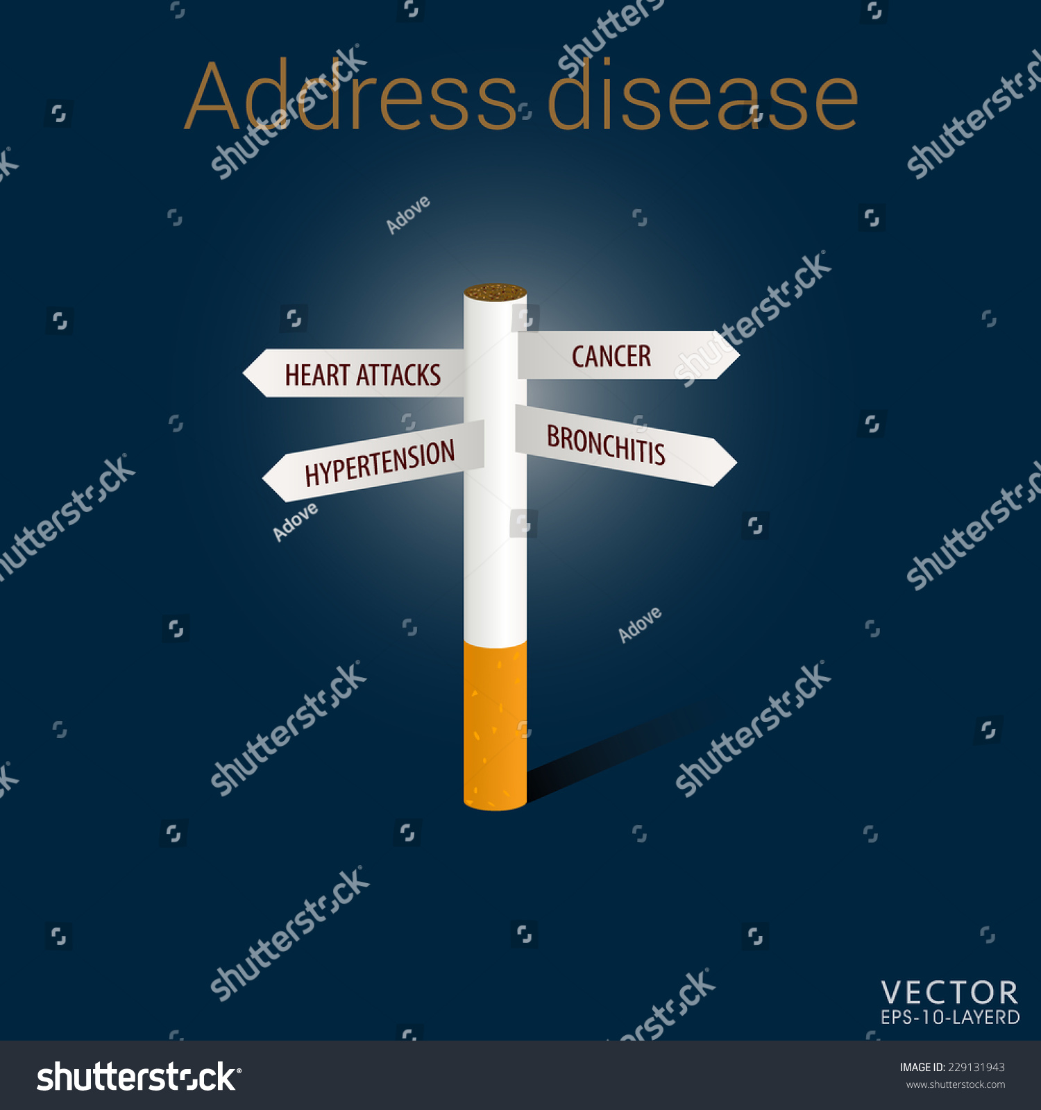 Smoking Is Dangerous For Health Stock Vector Illustration