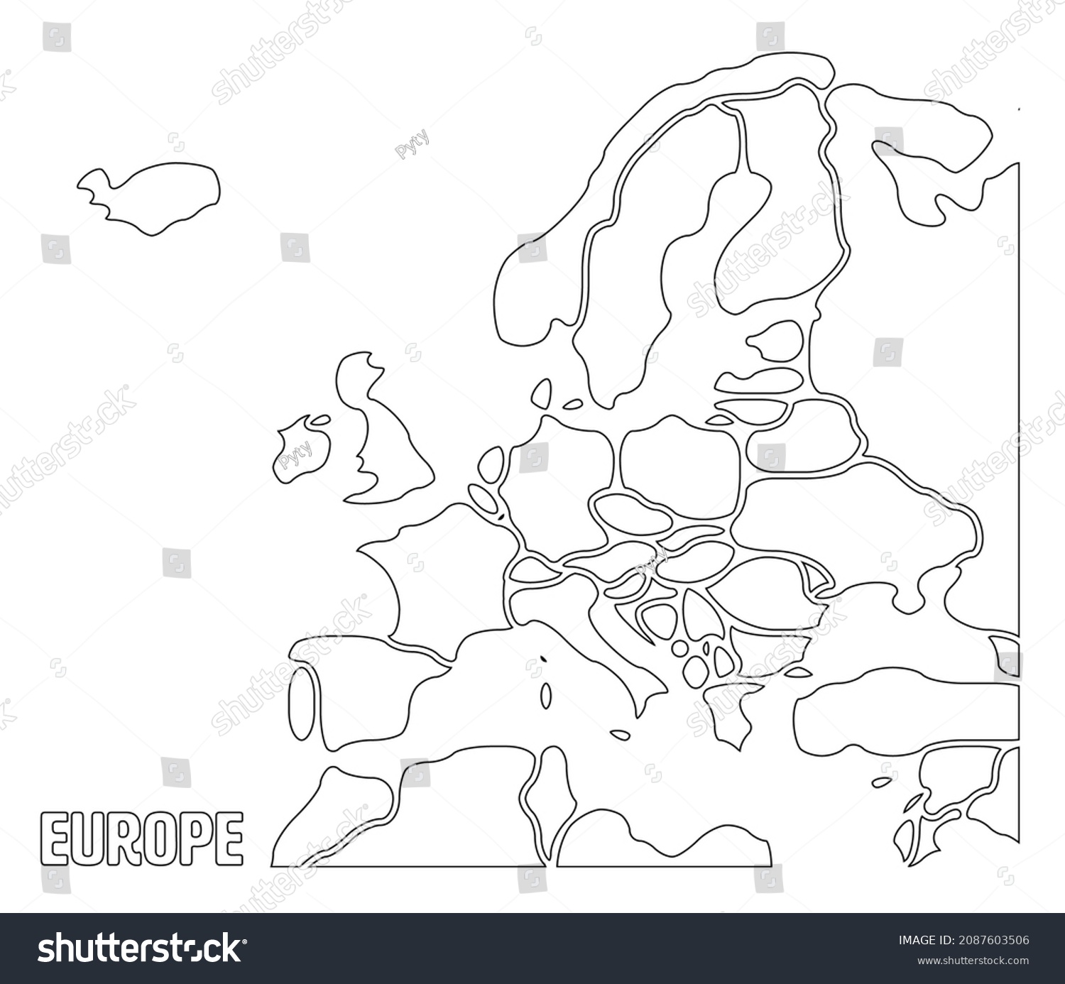 Smooth Map Europe Continent Stock Vector Royalty Free 3074 Hot Sex Picture 0887