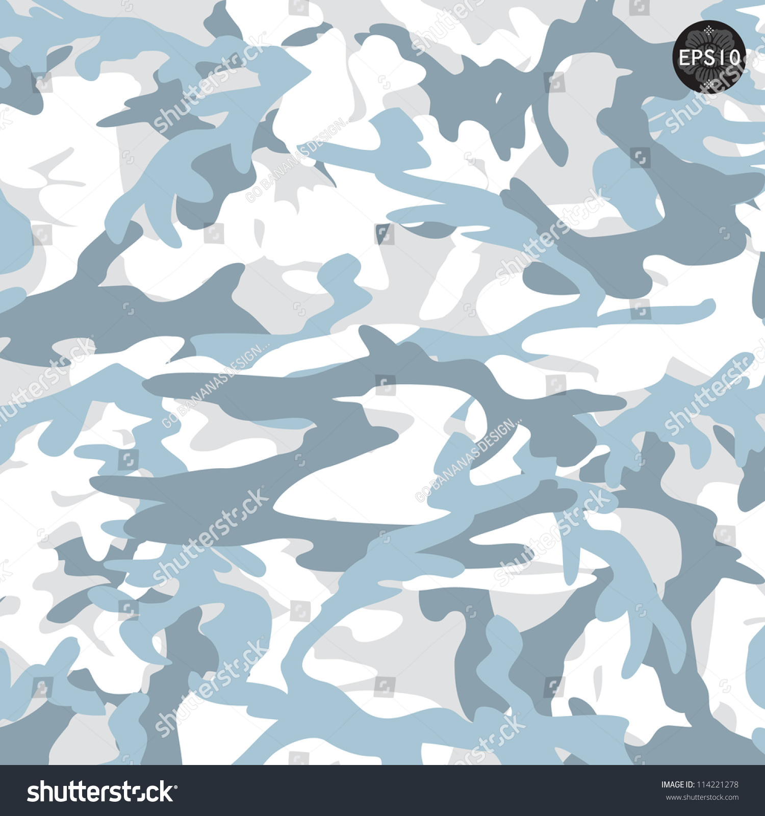 Snow Camouflage Pattern, Vector 114221278 Shutterstock