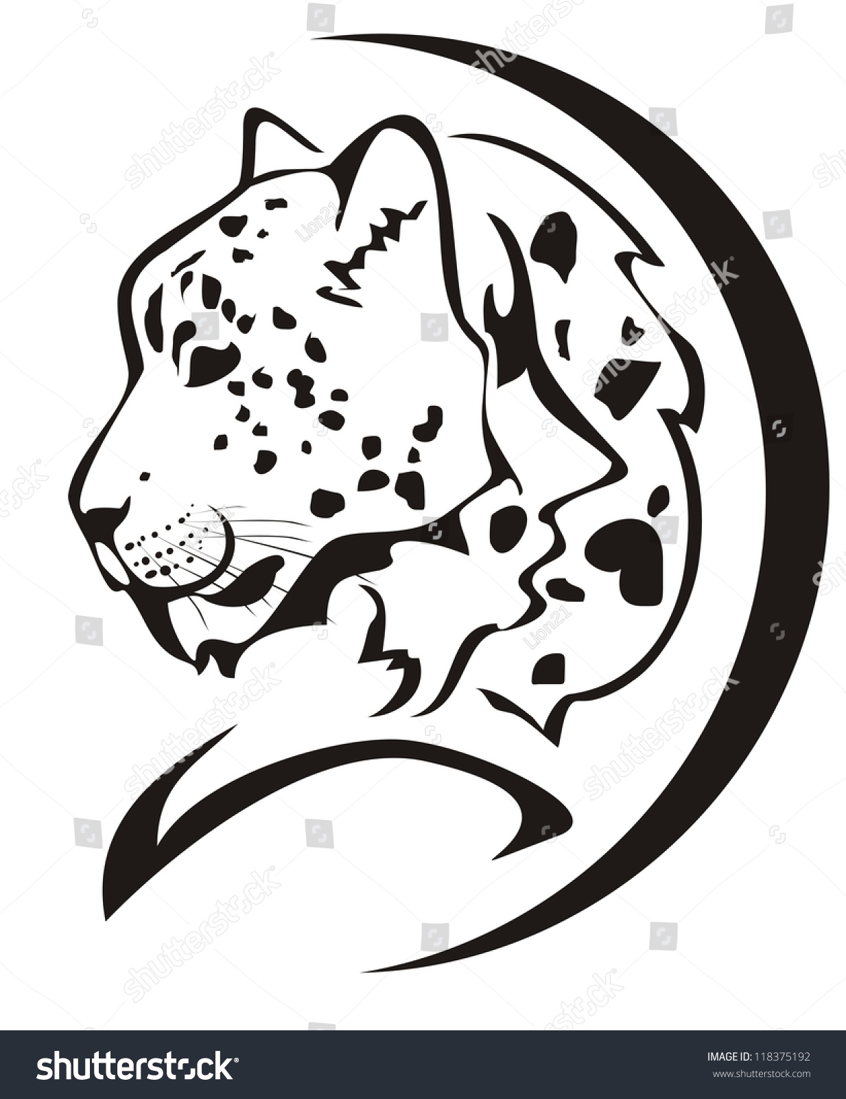 snow leopard clipart - photo #49