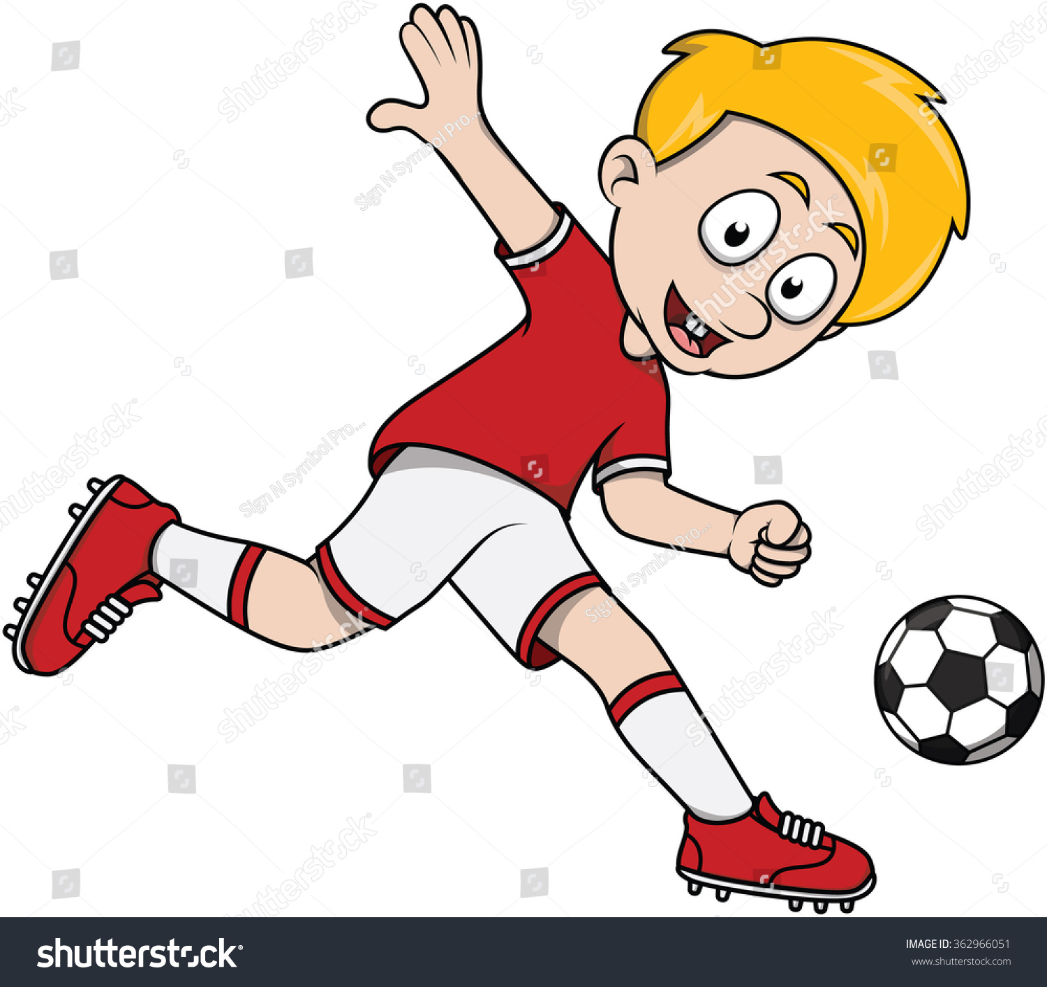 Soccer Boy Cartoon Illustration - 362966051 : Shutterstock