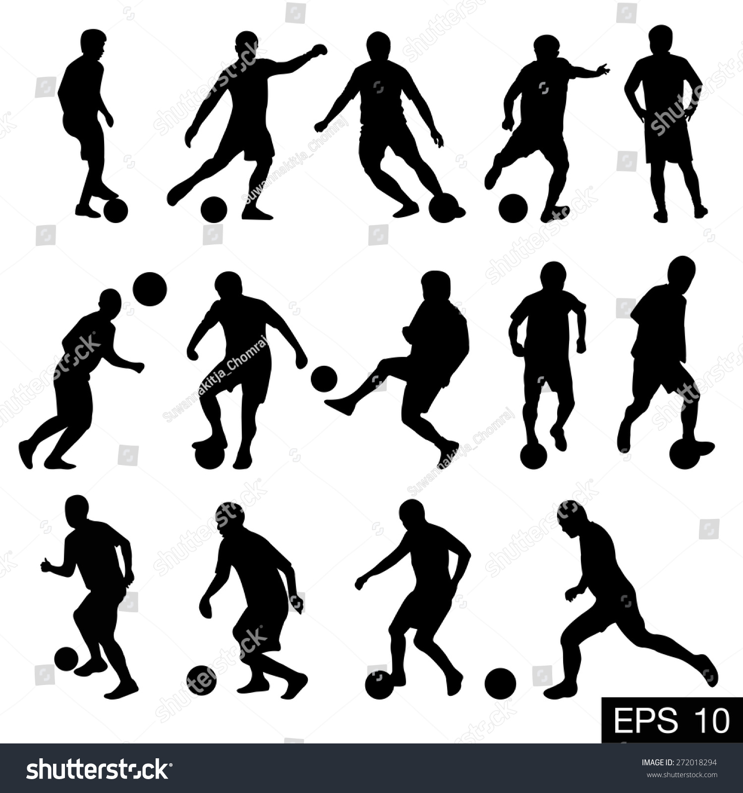 Soccer Player Football Vector Illustrations Shutterstock