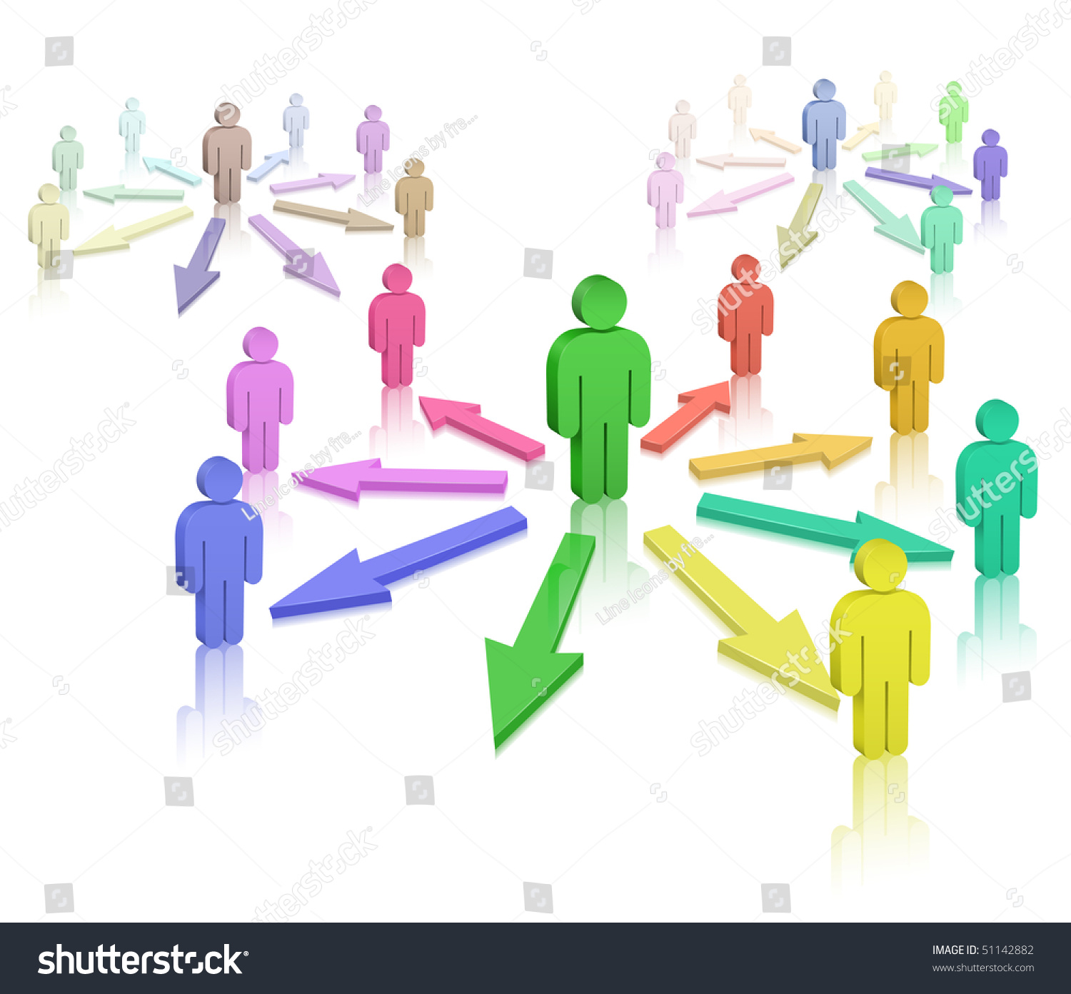 Social Network. Interpersonal Relations. Vector Illustration ...